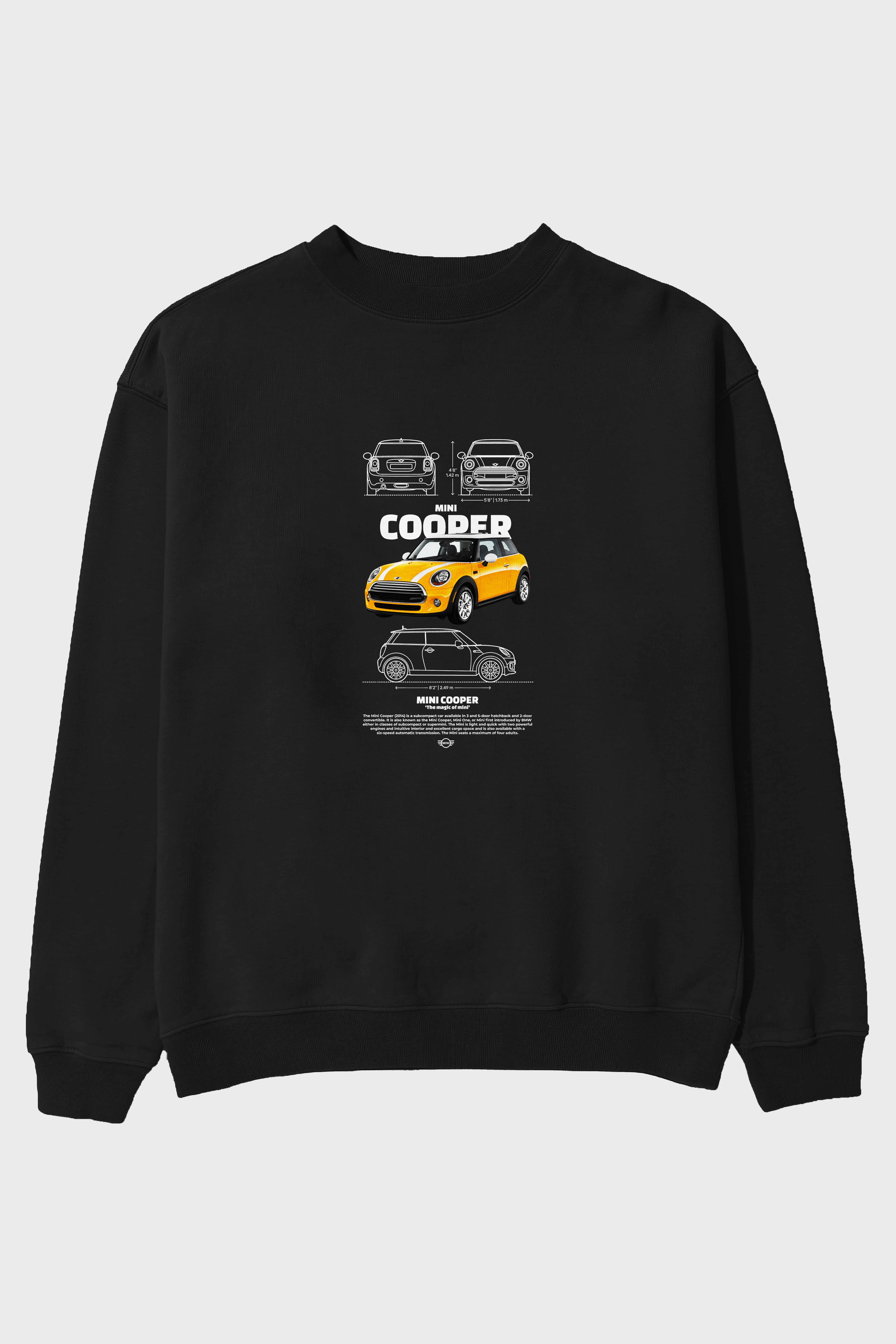 MINI COOPER 1 Ön Baskılı Anime Oversize Sweatshirt Erkek Kadın Unisex