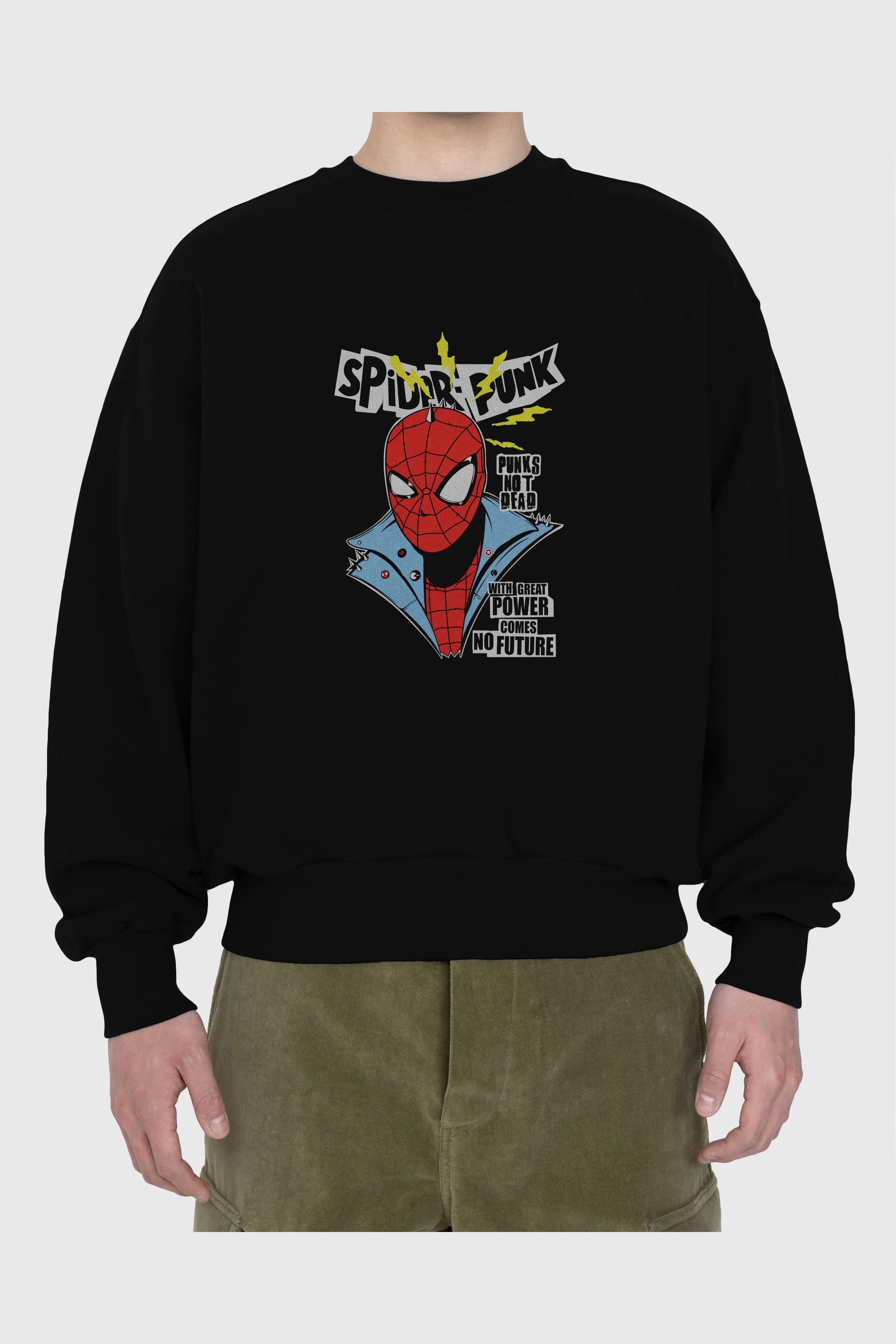 Spiderman (18) Ön Baskılı Oversize Sweatshirt Erkek Kadın Unisex