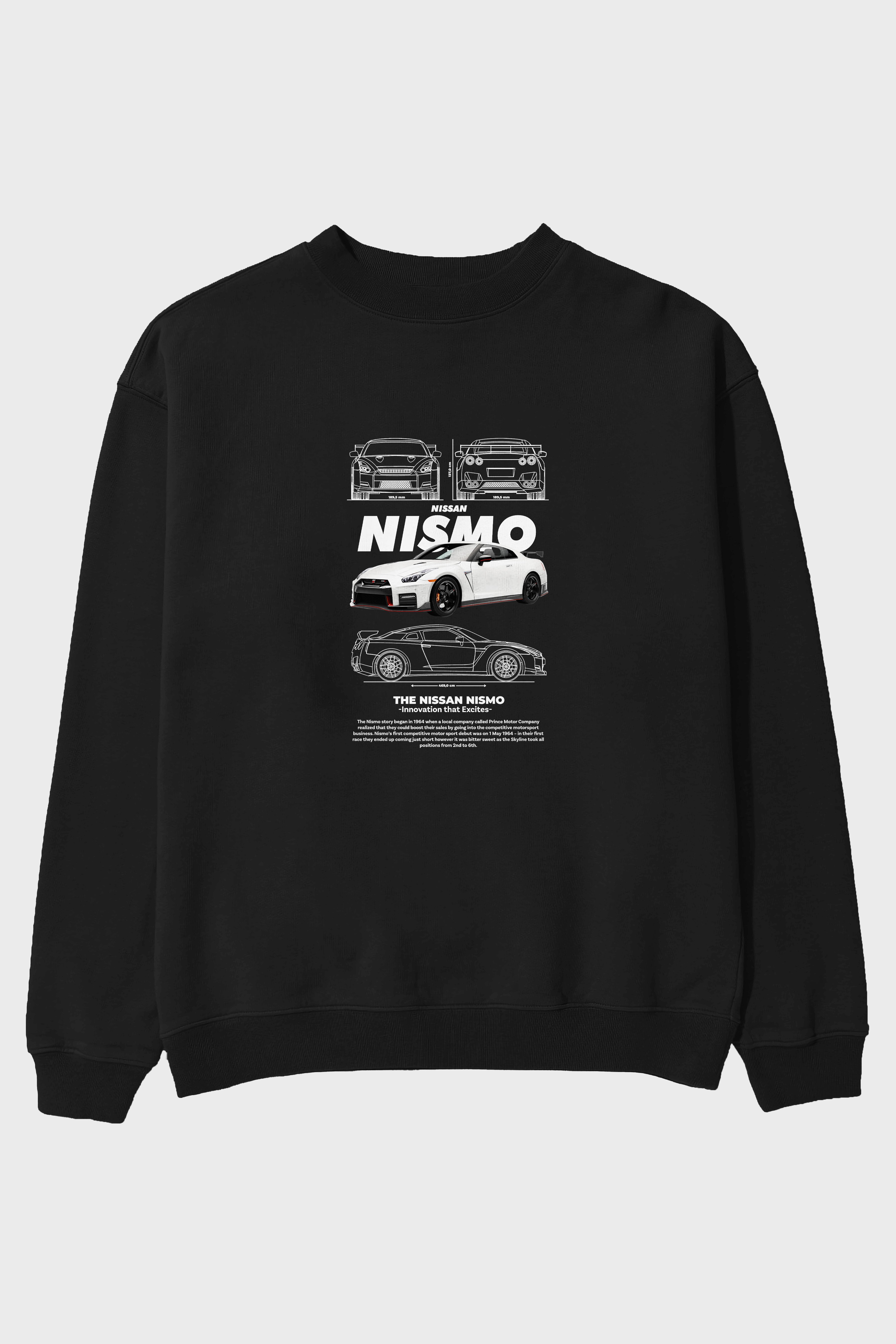 NISSAN NISMO Ön Baskılı Anime Oversize Sweatshirt Erkek Kadın Unisex