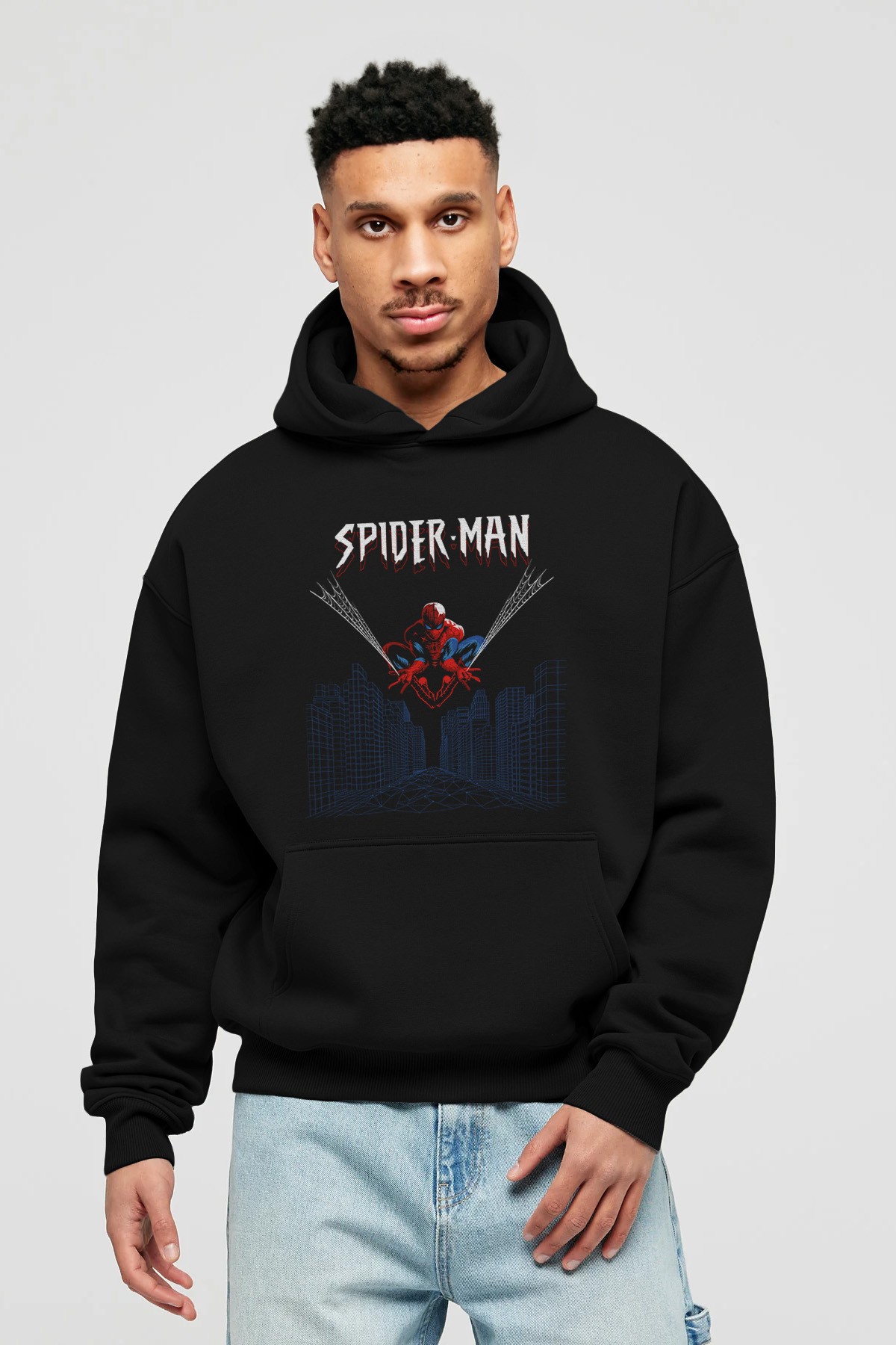 Spiderman (22) Ön Baskılı Hoodie Oversize Kapüşonlu Sweatshirt Erkek Kadın Unisex