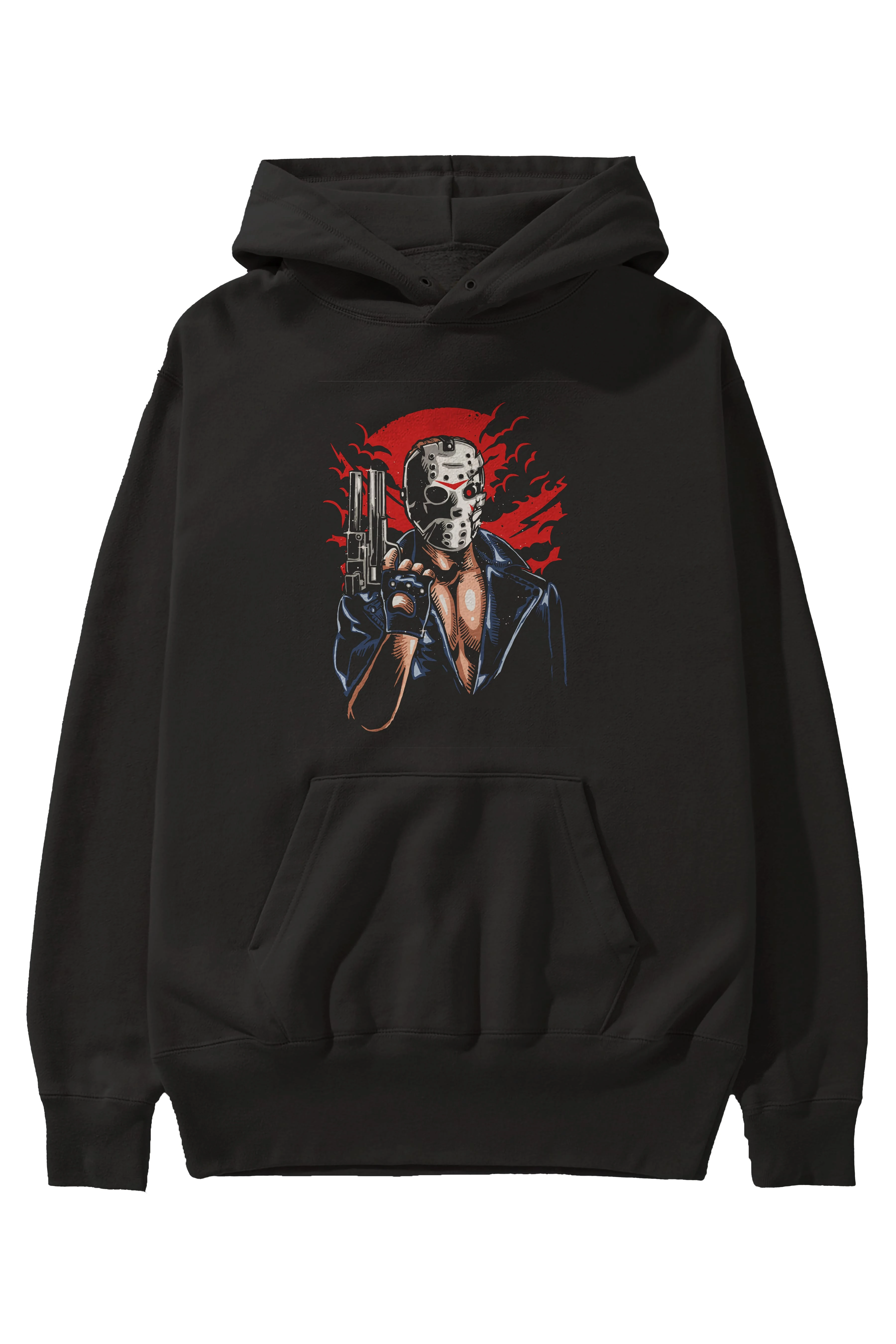 Jason Will Be Back Ön Baskılı Hoodie Oversize Kapüşonlu Sweatshirt Erkek Kadın Unisex