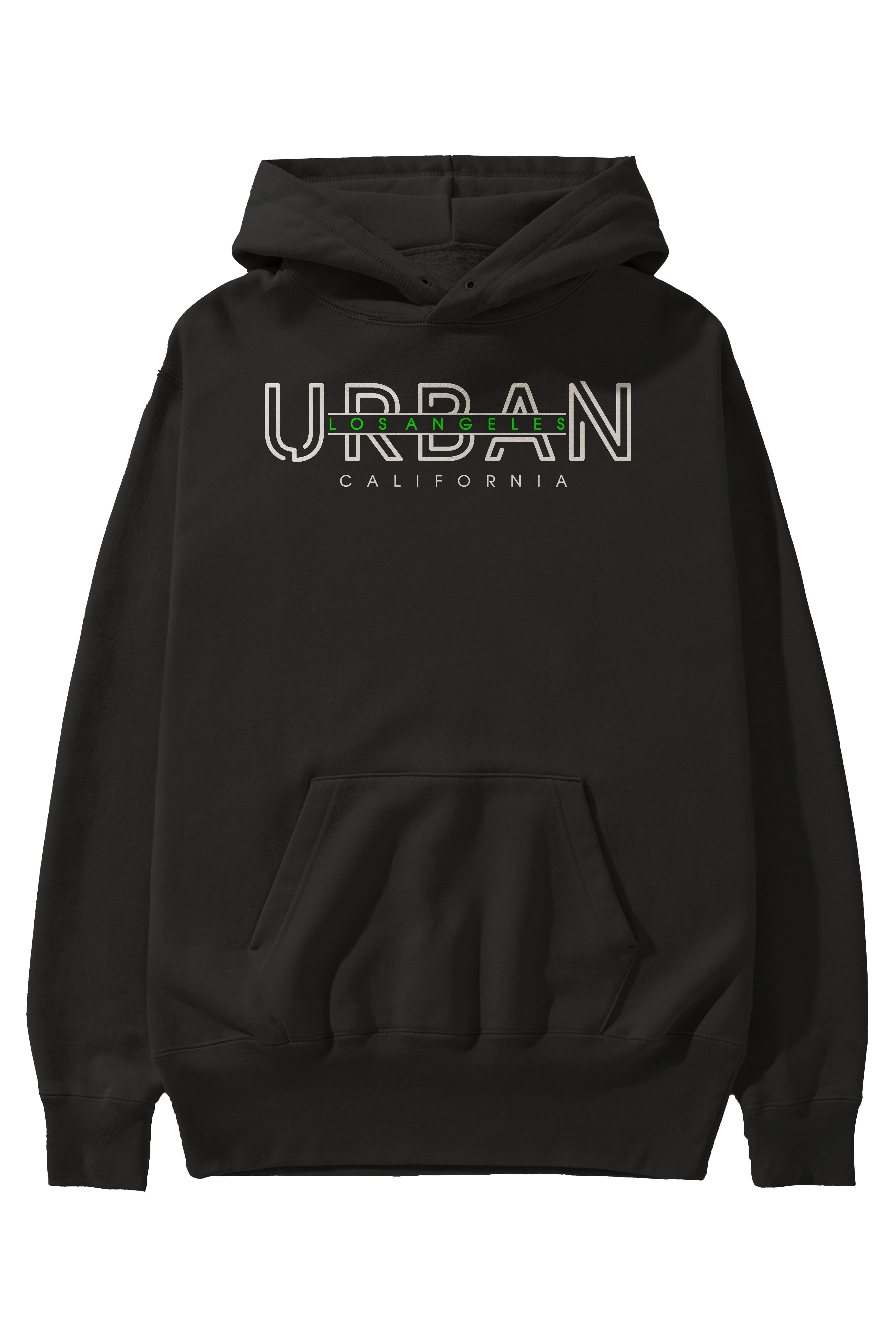 Urban Los Angeles Ön Baskılı Oversize Hoodie Kapüşonlu Sweatshirt Erkek Kadın Unisex