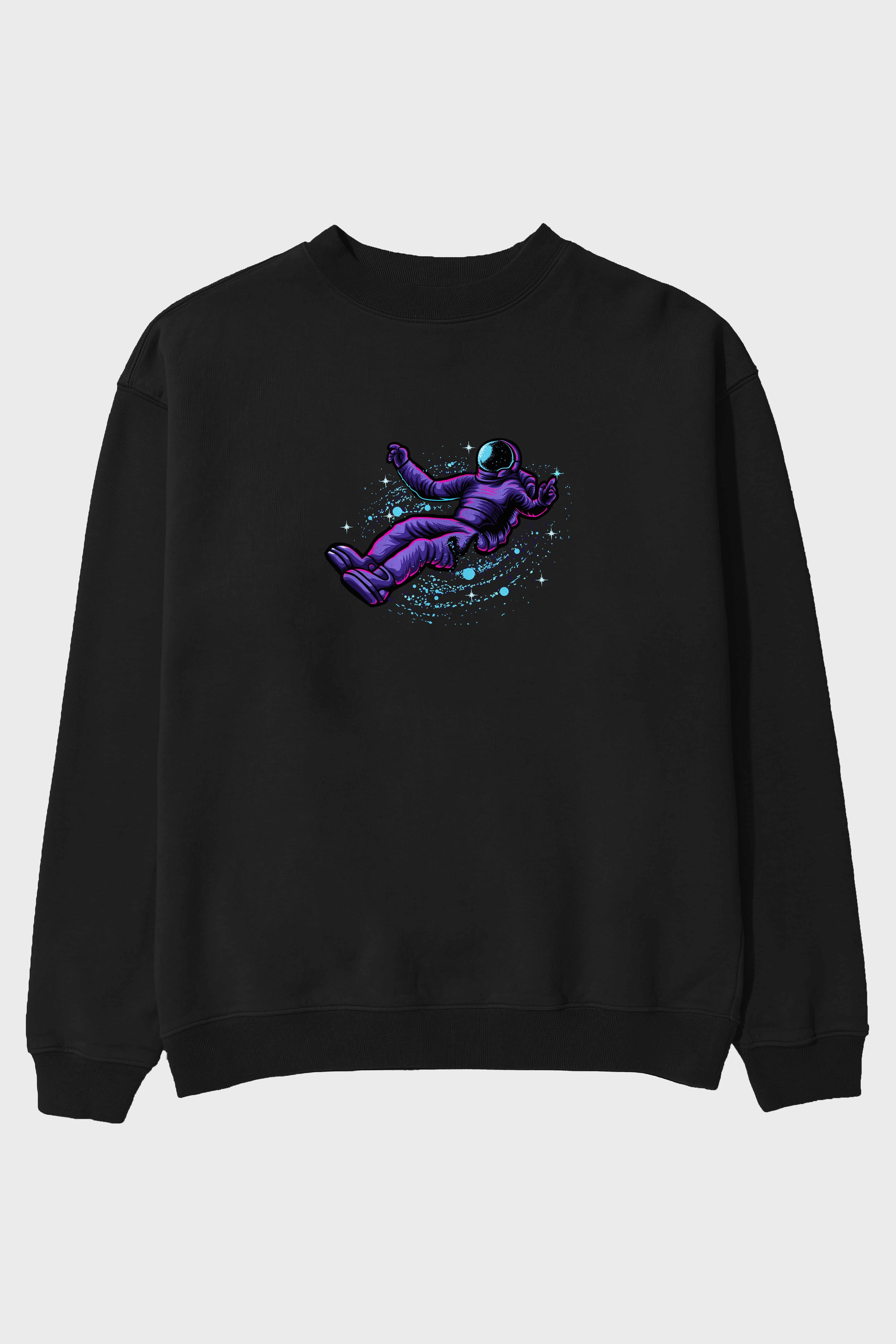 Having fun in outer space Ön Baskılı Oversize Sweatshirt Erkek Kadın Unisex