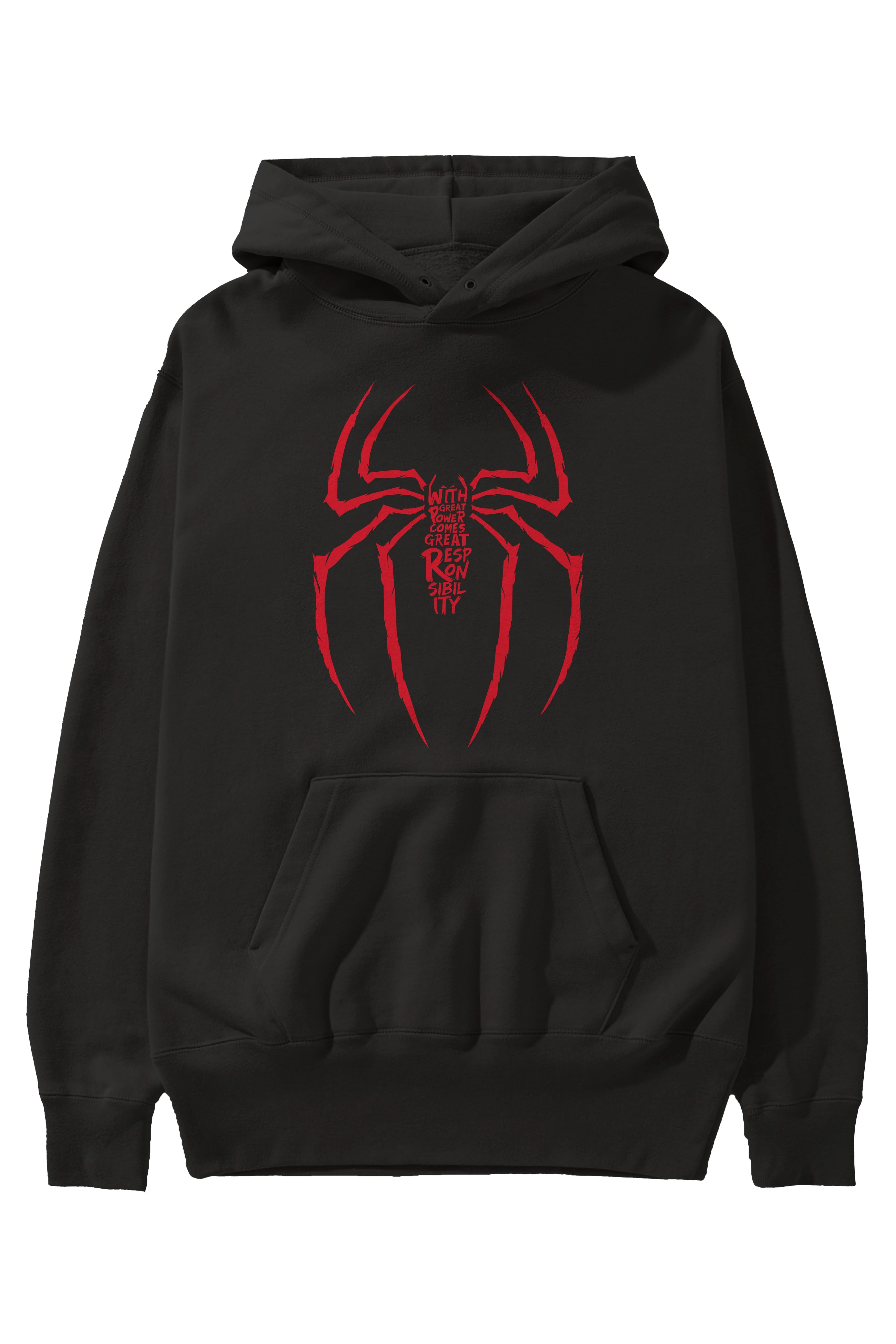 Spiderman (1) Ön Baskılı Hoodie Oversize Kapüşonlu Sweatshirt Erkek Kadın Unisex