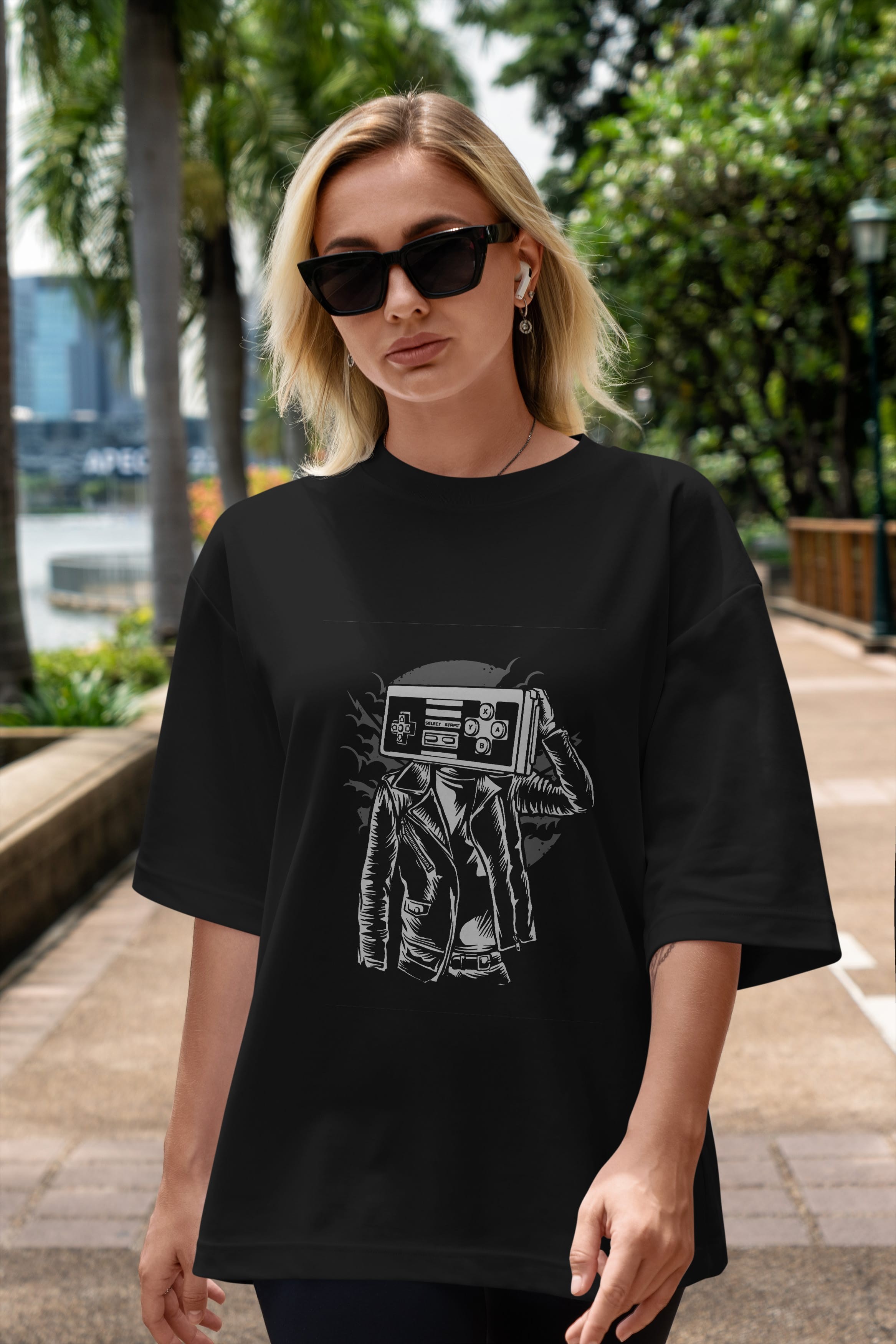 Street Gamers Ön Baskılı Oversize t-shirt Erkek Kadın Unisex %100 Pamuk tişort