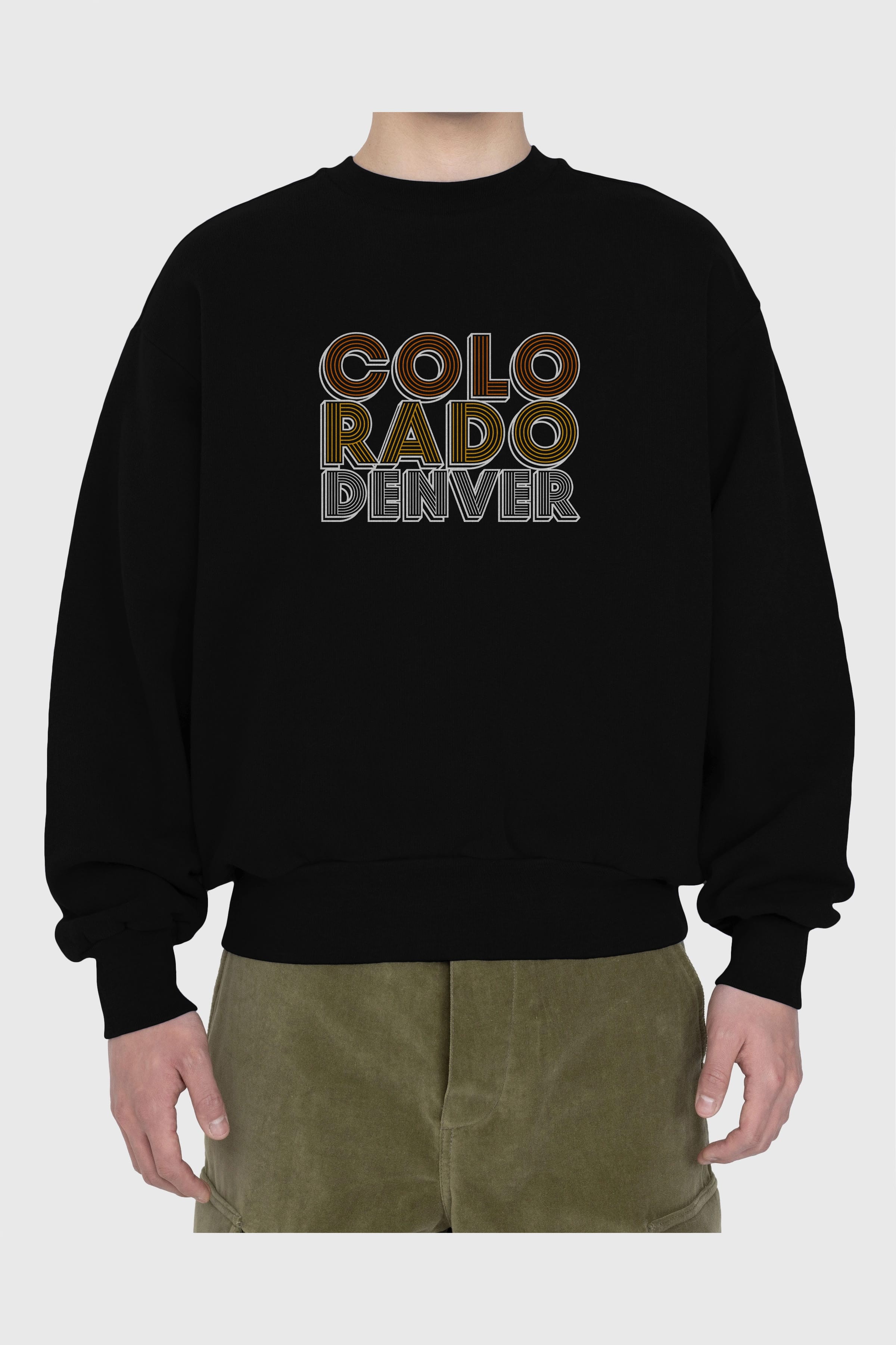 Colorado Denver Ön Baskılı Oversize Sweatshirt Erkek Kadın Unisex