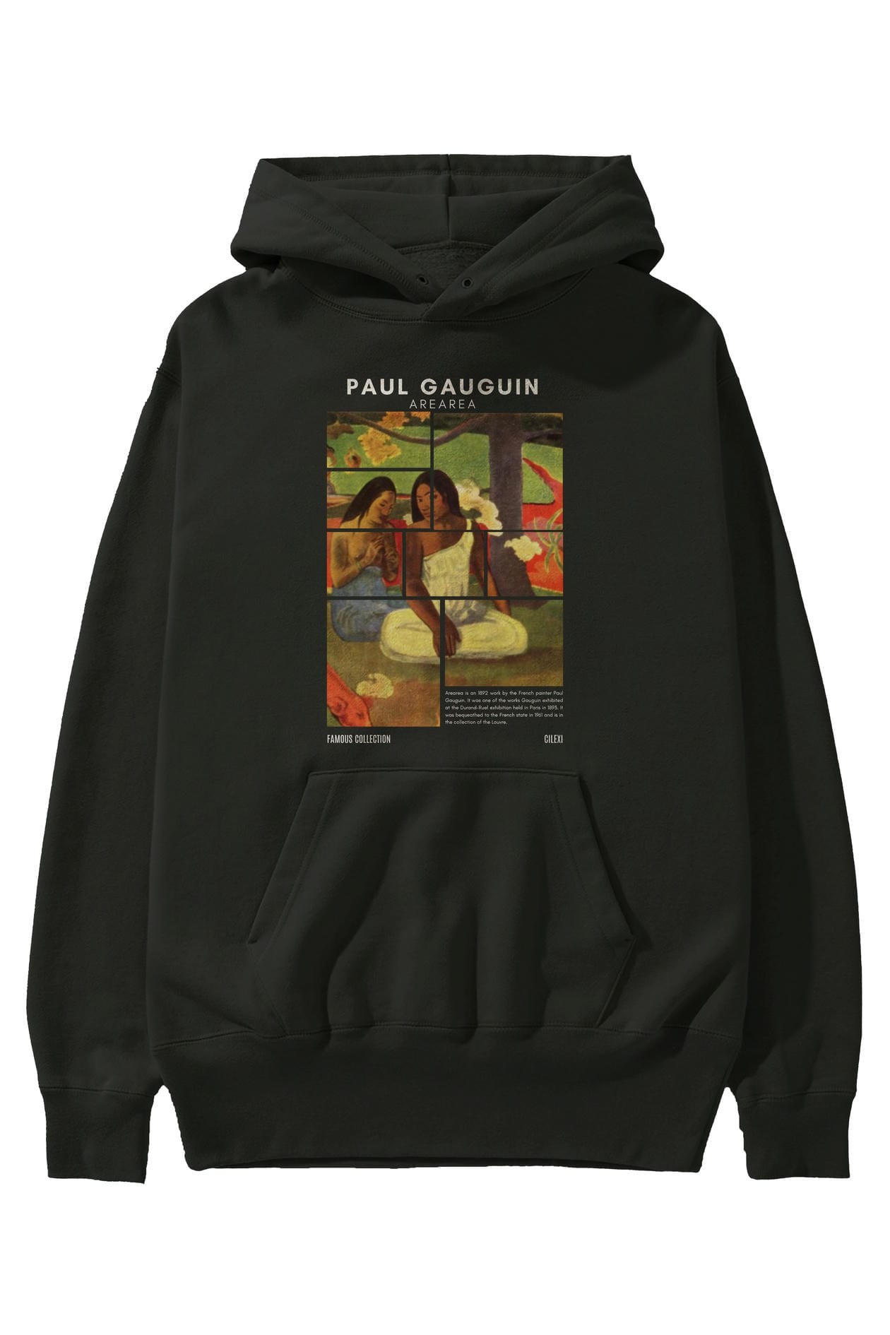 Paul Gauguin Arearea ön Baskılı Hoodie Oversize Kapüşonlu Sweatshirt Erkek Kadın