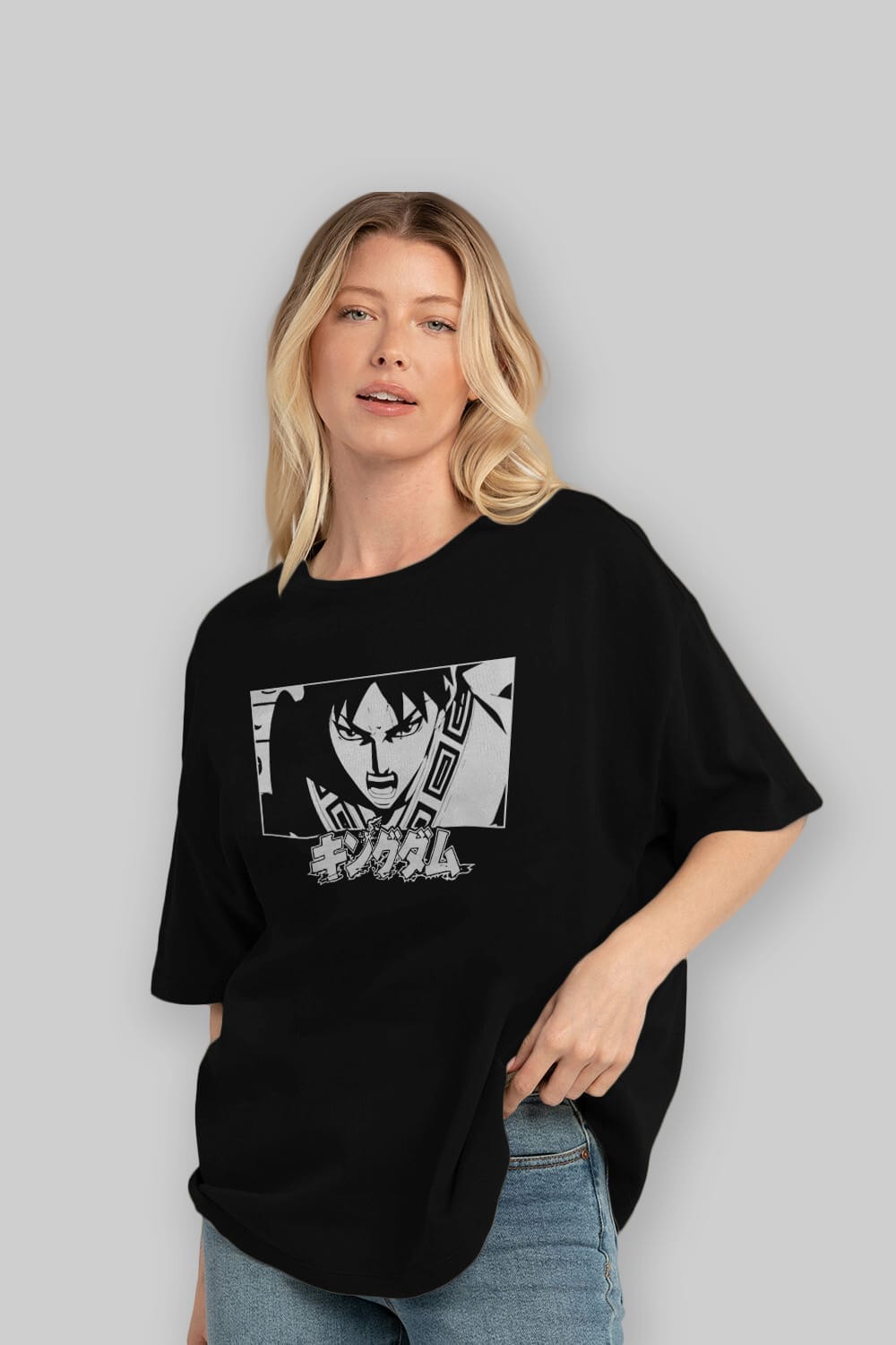 Xin 1 Anime Ön Baskılı Oversize t-shirt %100 pamuk Erkek Kadın Unisex