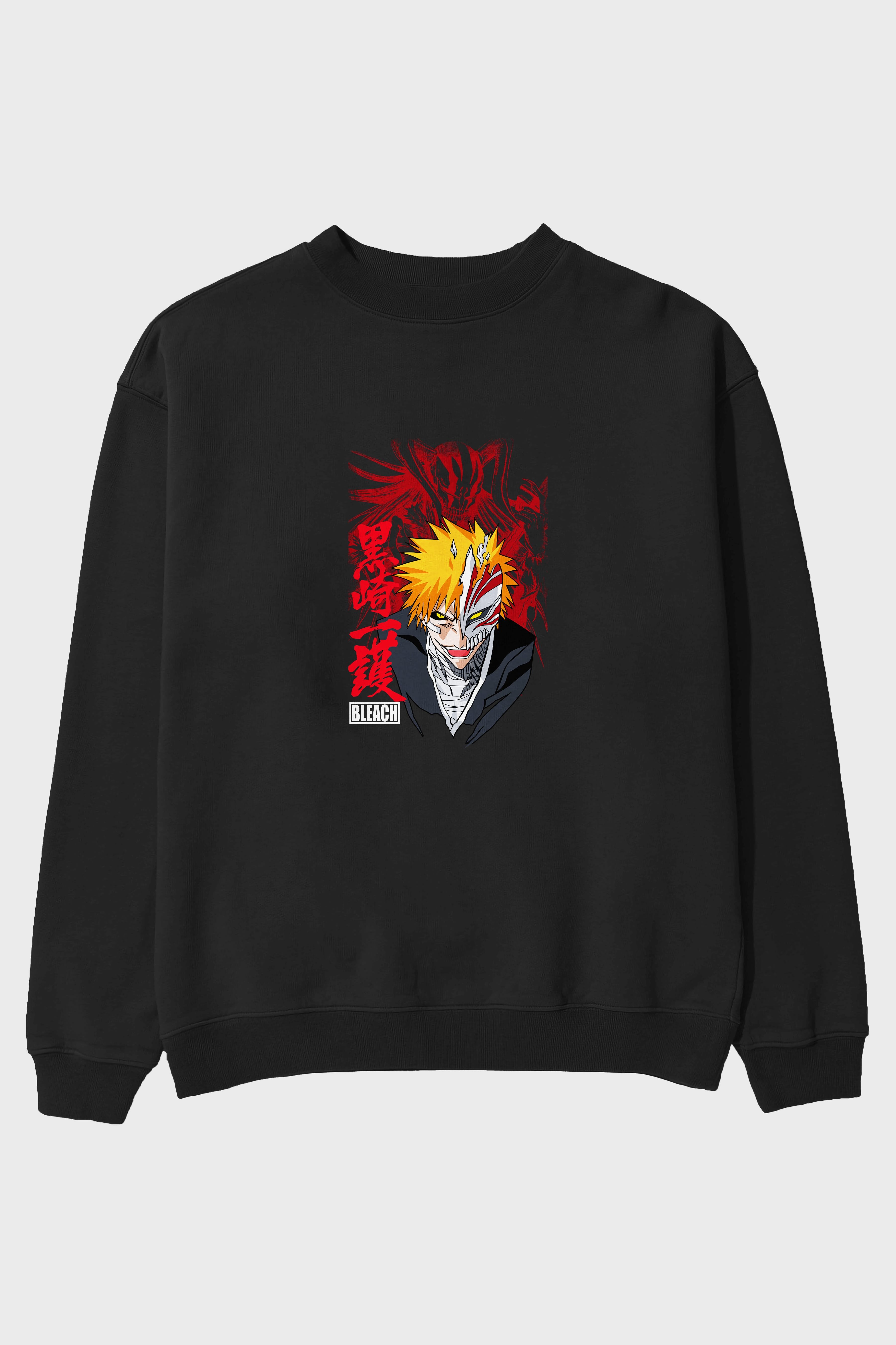 ICHIGO KUROSAKI VIZARD Anime Ön Baskılı Oversize Sweatshirt Erkek Kadın Unisex