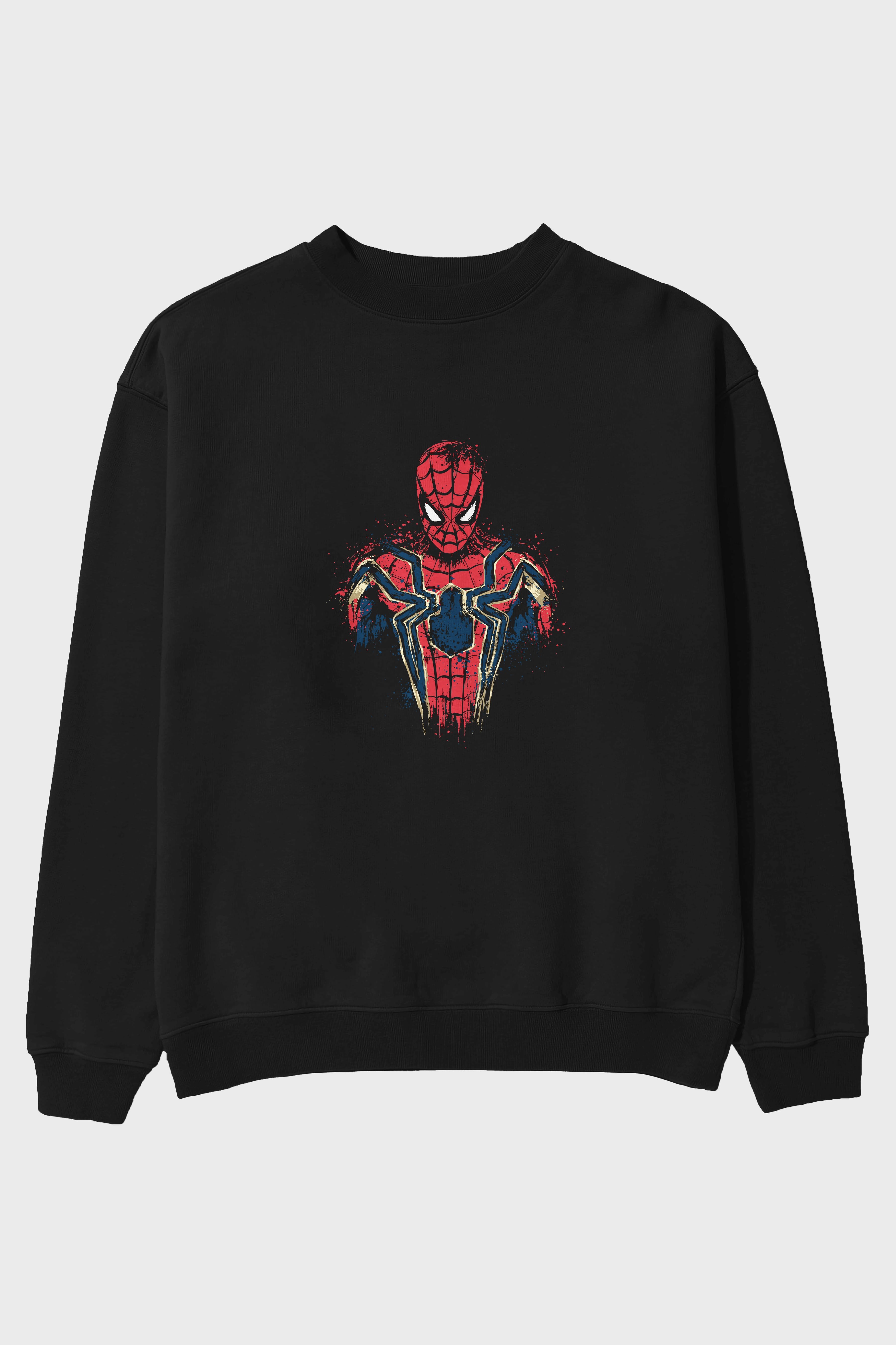 Spiderman (9) Ön Baskılı Oversize Sweatshirt Erkek Kadın Unisex