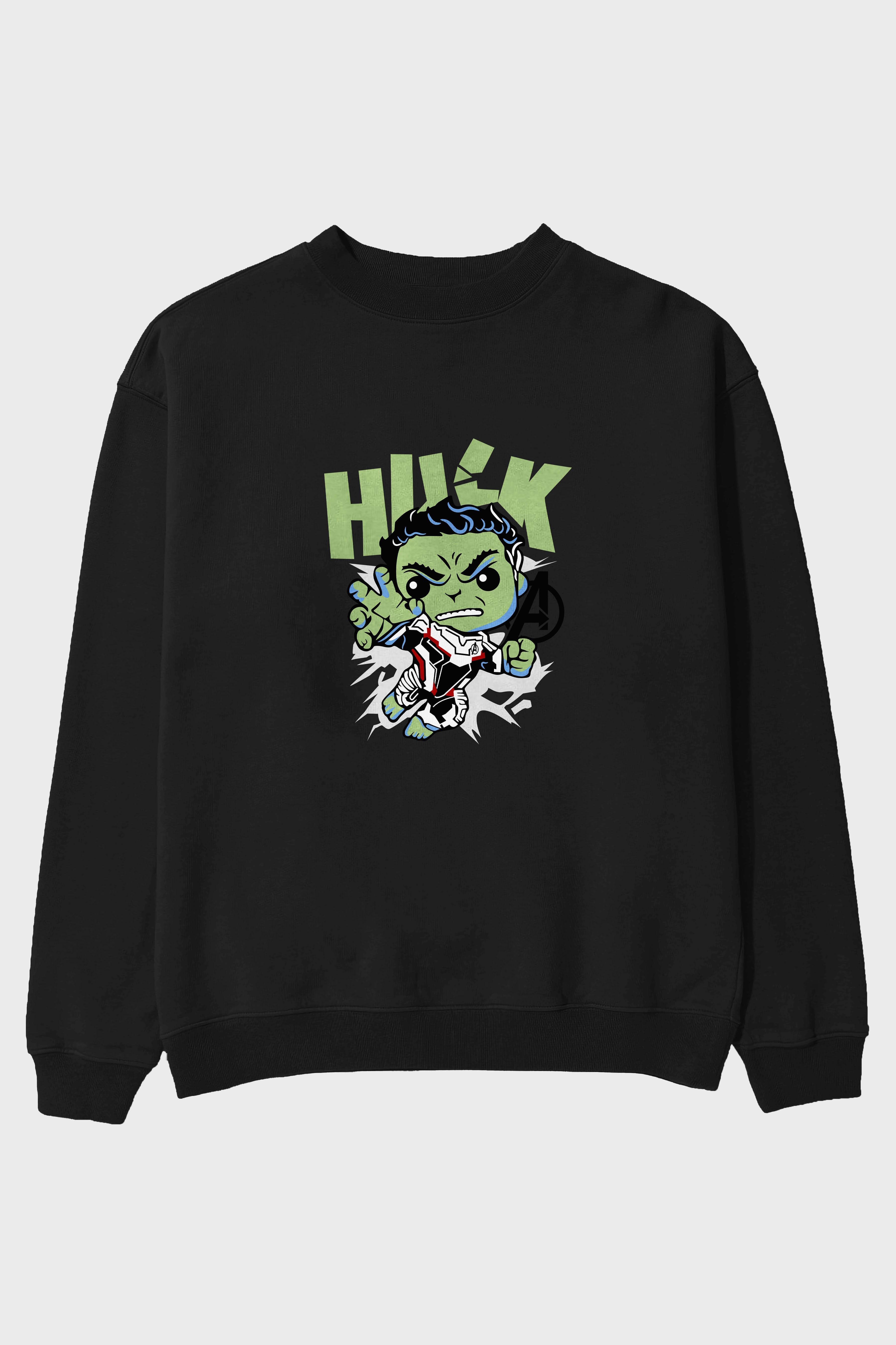 Hulk (8) Ön Baskılı Oversize Sweatshirt Erkek Kadın Unisex