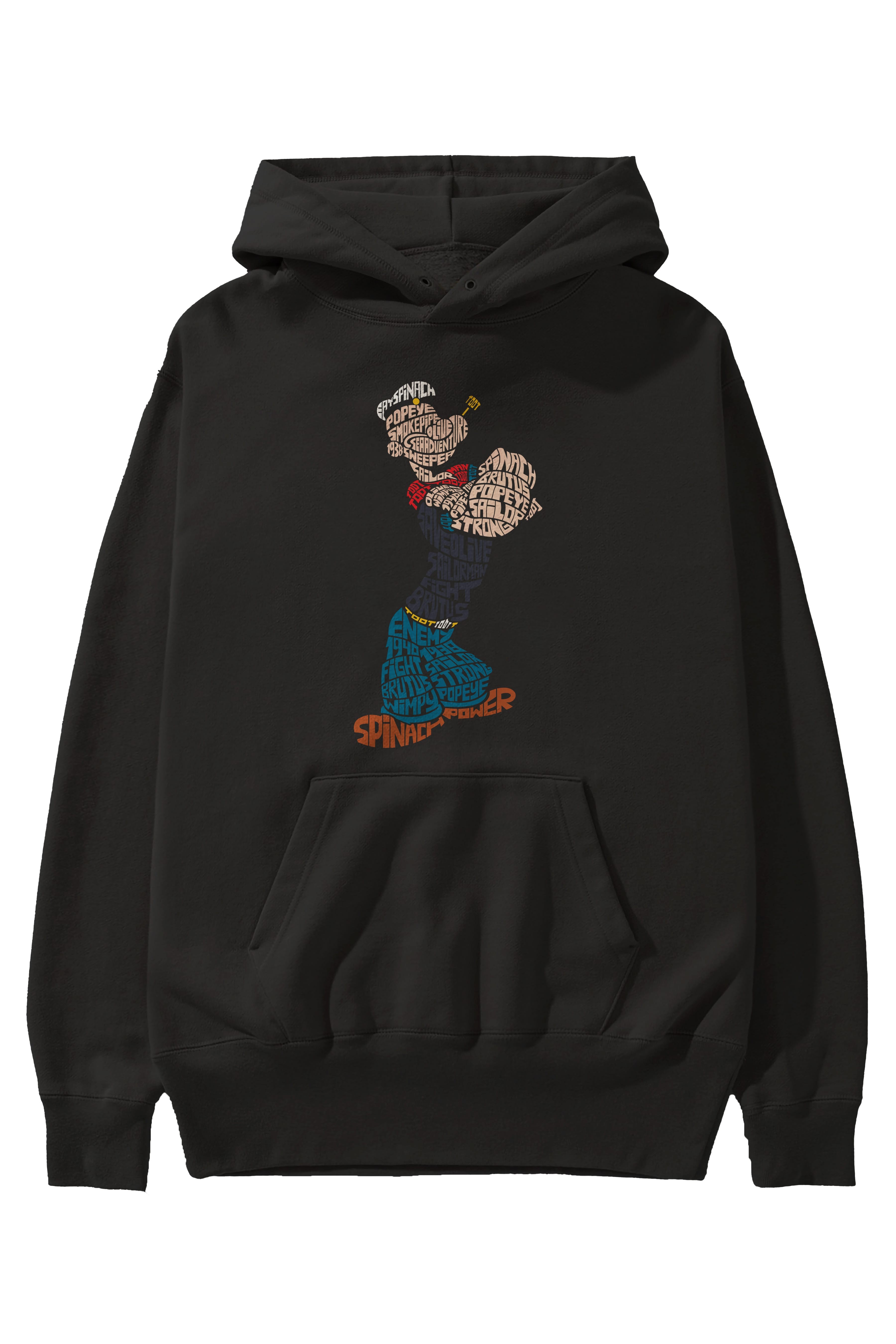 Sailorman Ön Baskılı Hoodie Oversize Kapüşonlu Sweatshirt Erkek Kadın Unisex