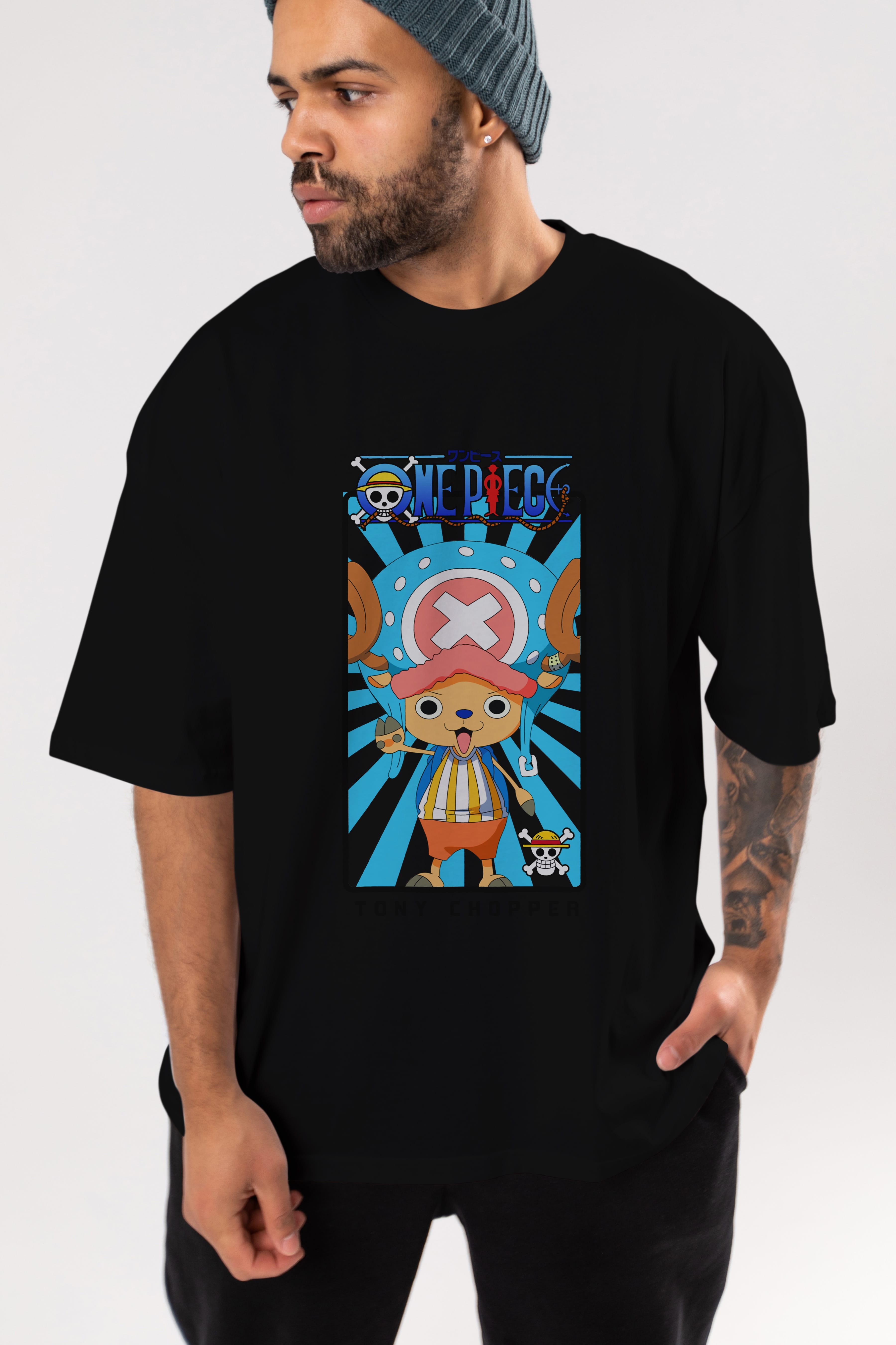 Chopper Anime Ön Baskılı Oversize t-shirt Erkek Kadın Unisex