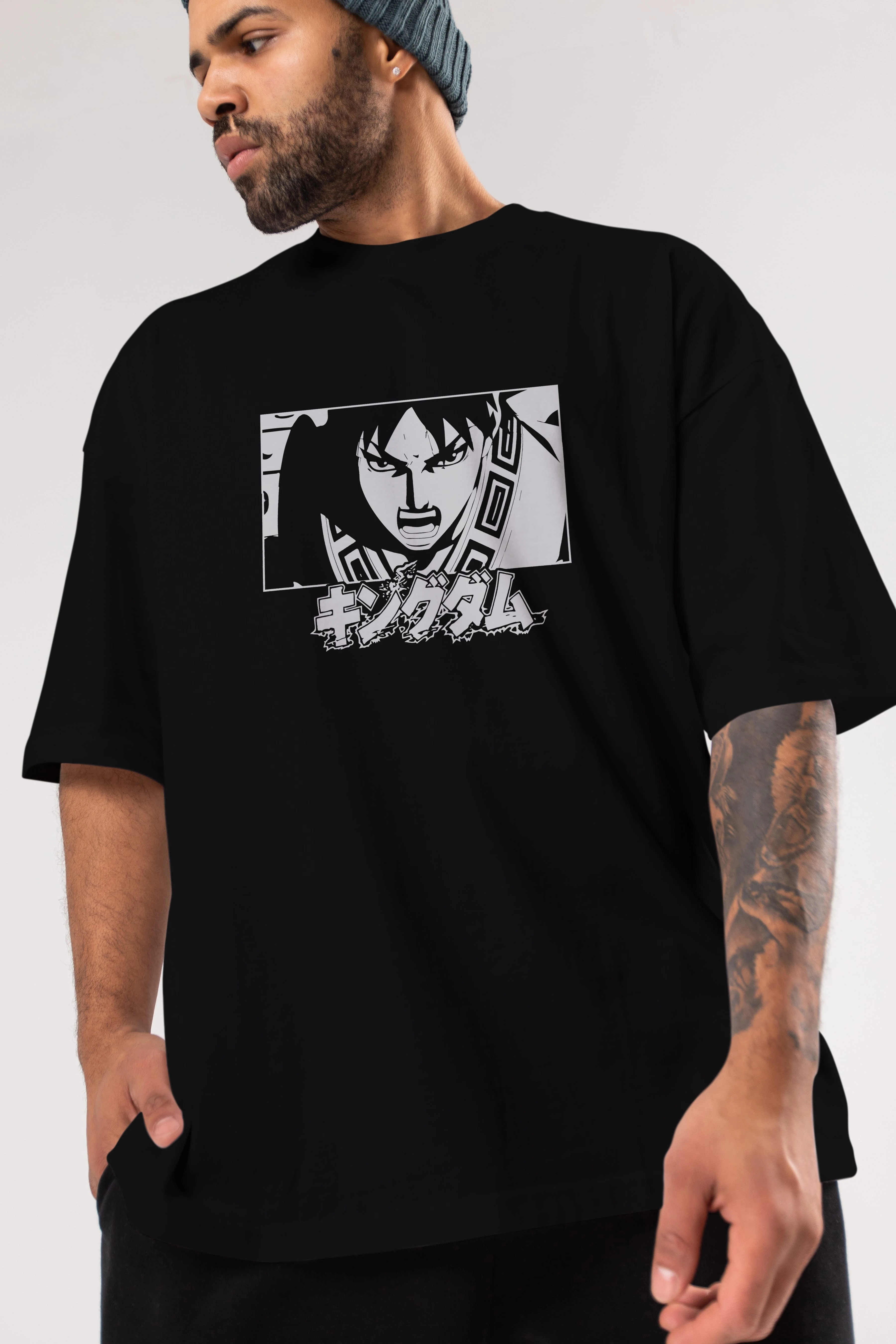 Xin 1 Anime Ön Baskılı Oversize t-shirt %100 pamuk Erkek Kadın Unisex