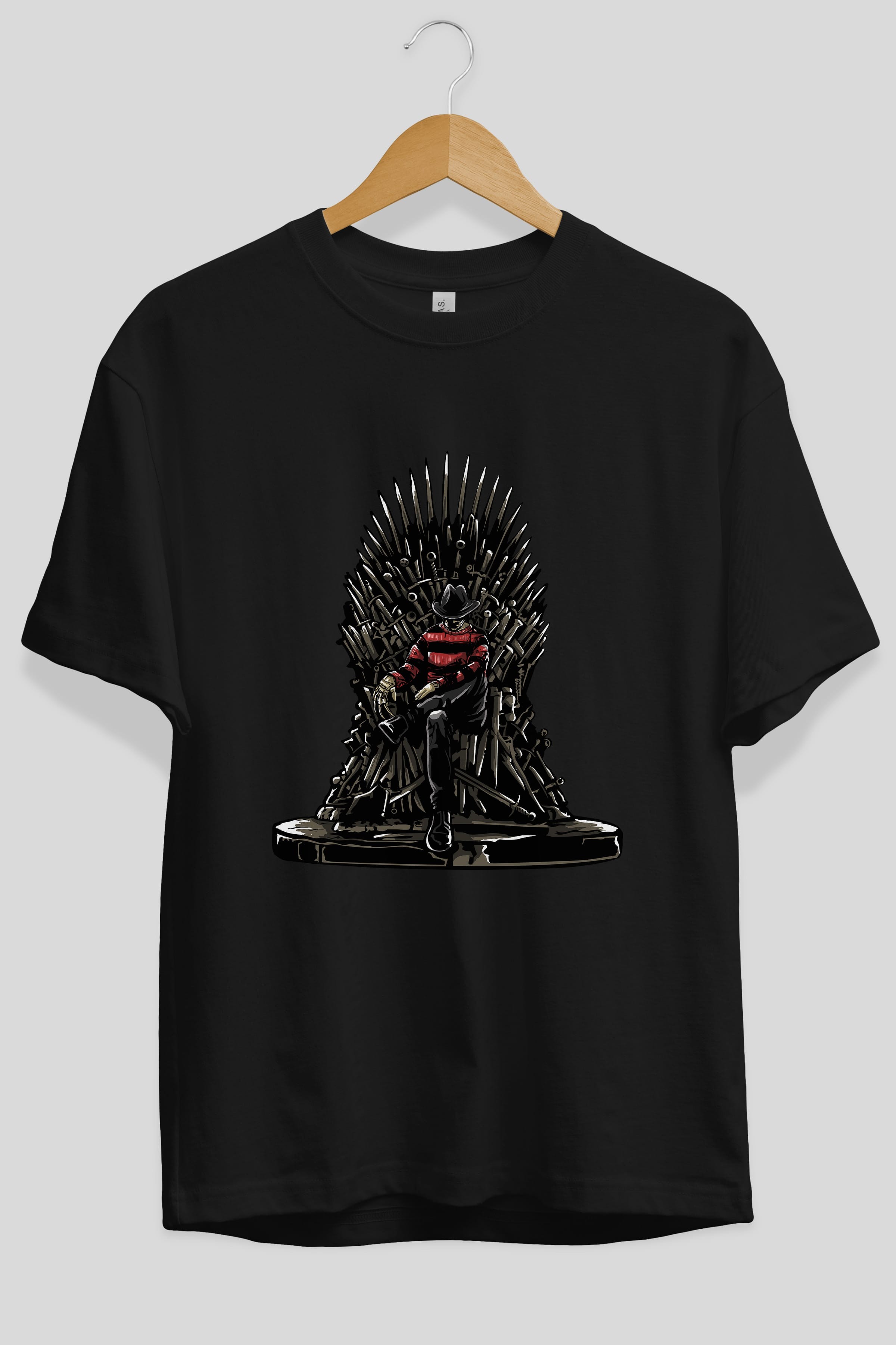 Nightmare Throne Ön Baskılı Oversize t-shirt Erkek Kadın Unisex %100 Pamuk tişort