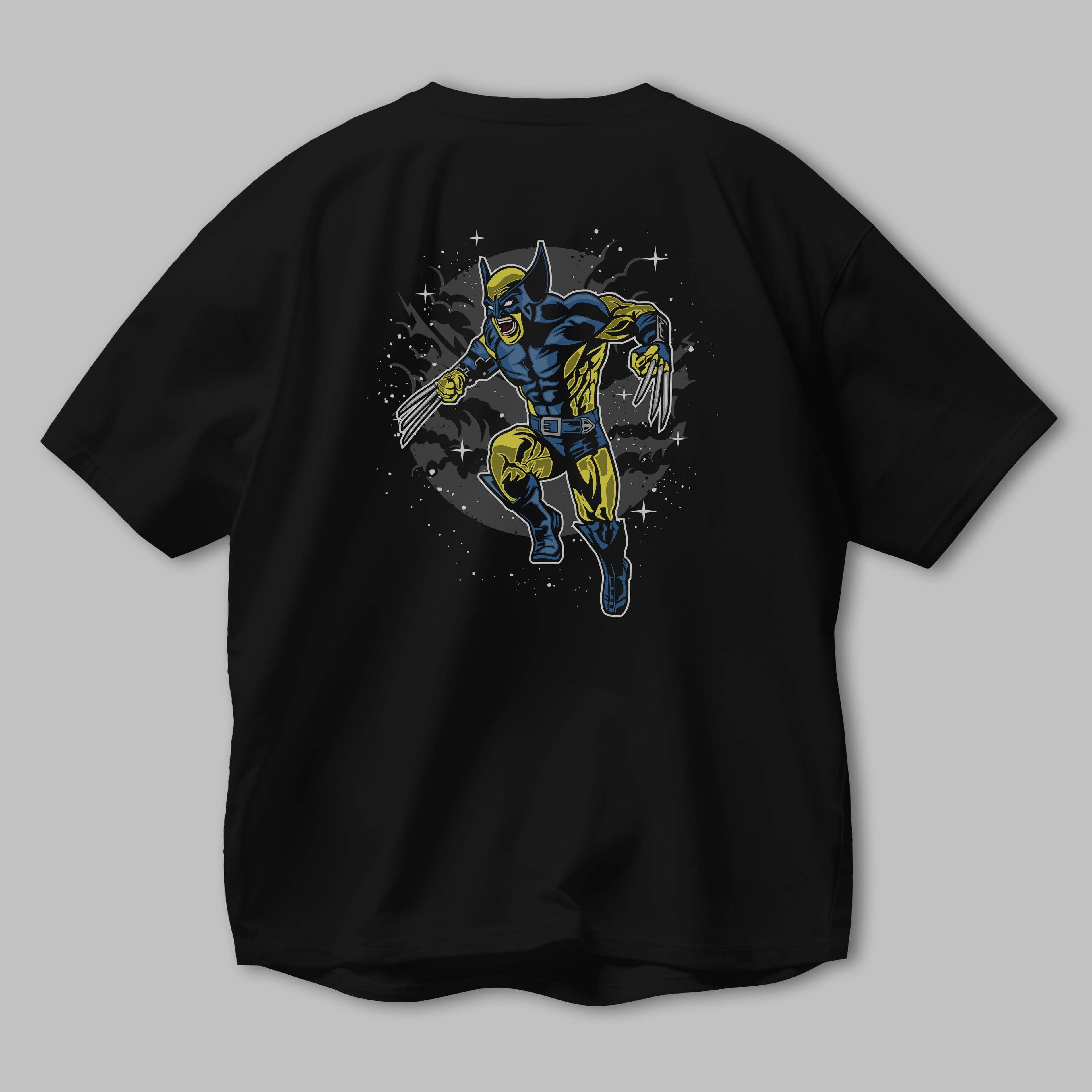 Wolverine Arka Baskılı Oversize t-shirt Erkek Kadın Unisex %100 Pamuk