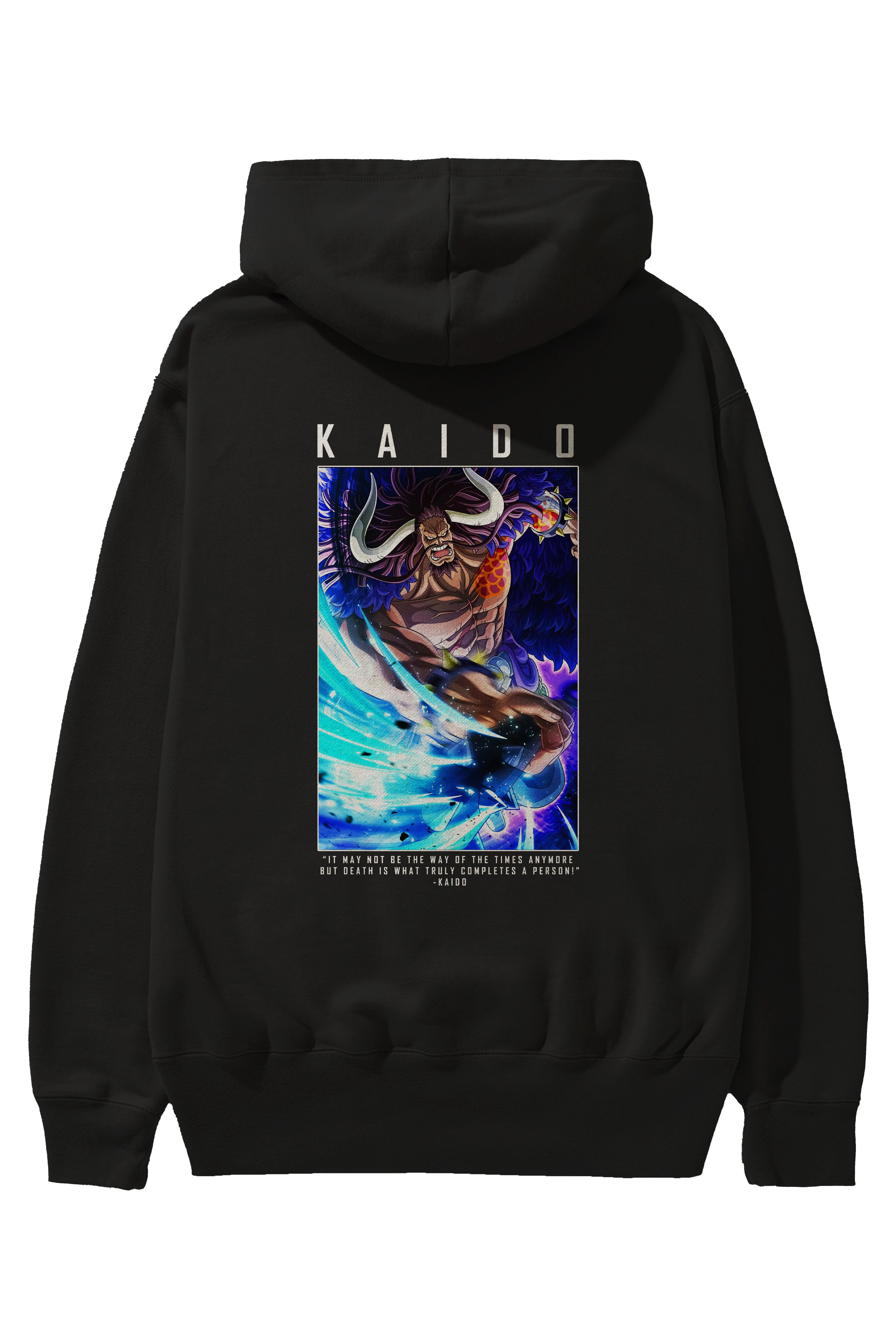 Kaido 2 Anime Arka Baskılı Hoodie Oversize Kapüşonlu Sweatshirt Erkek Kadın Unisex