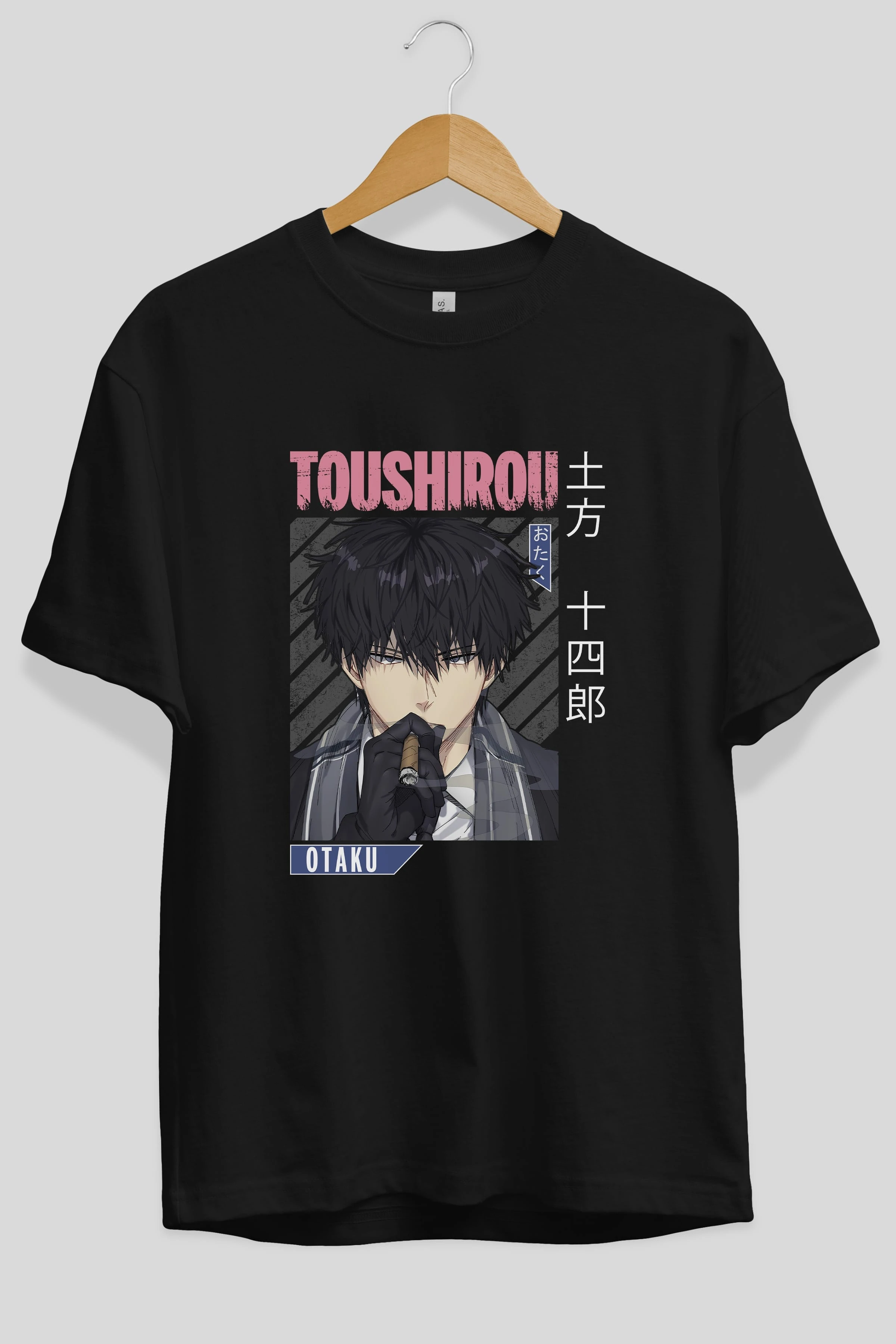 Toushirou Hijikata 2 Anime Ön Baskılı Oversize t-shirt %100 pamuk Erkek Kadın Unisex