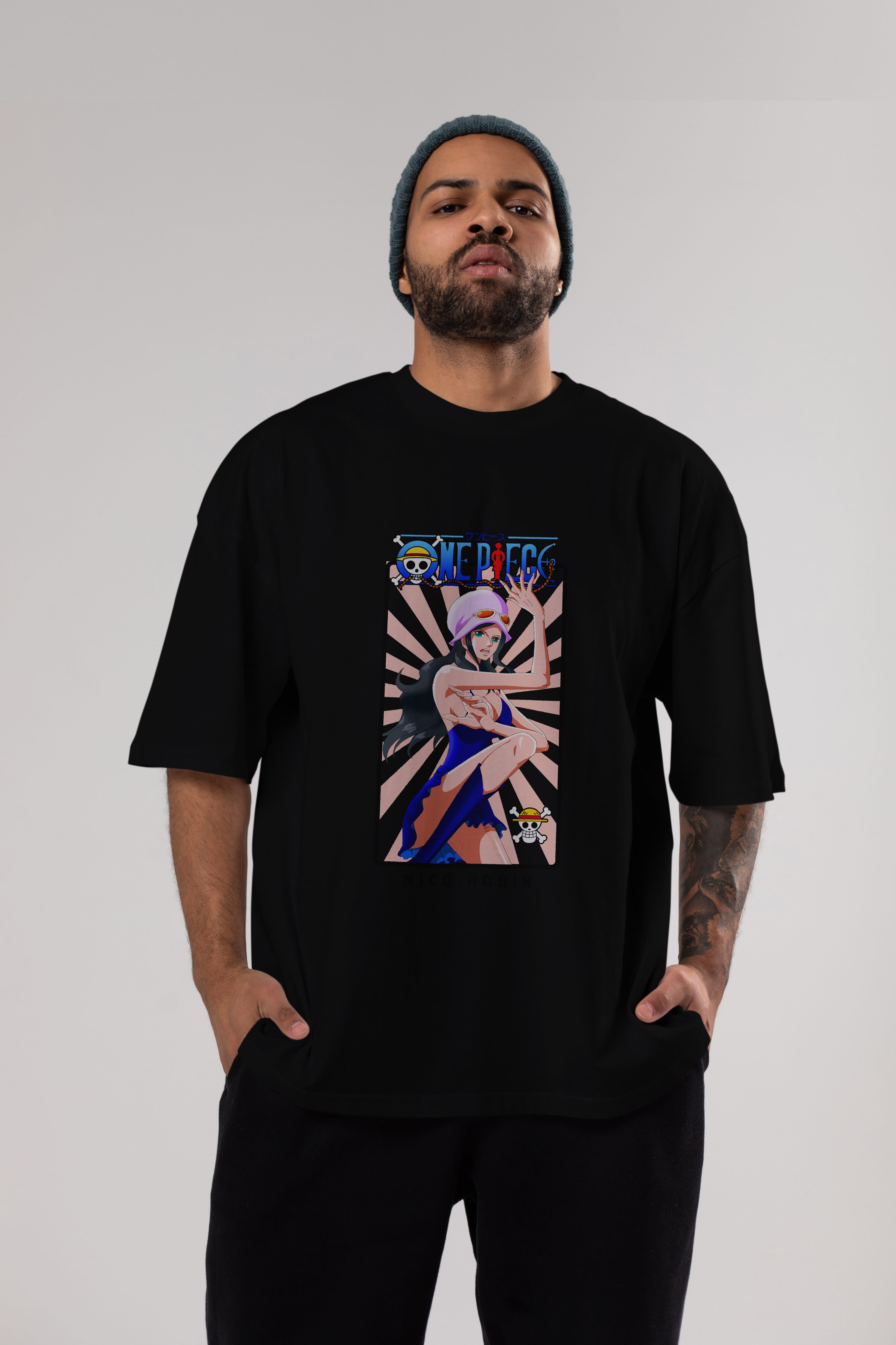 Nico Robin Anime Ön Baskılı Oversize t-shirt Erkek Kadın Unisex