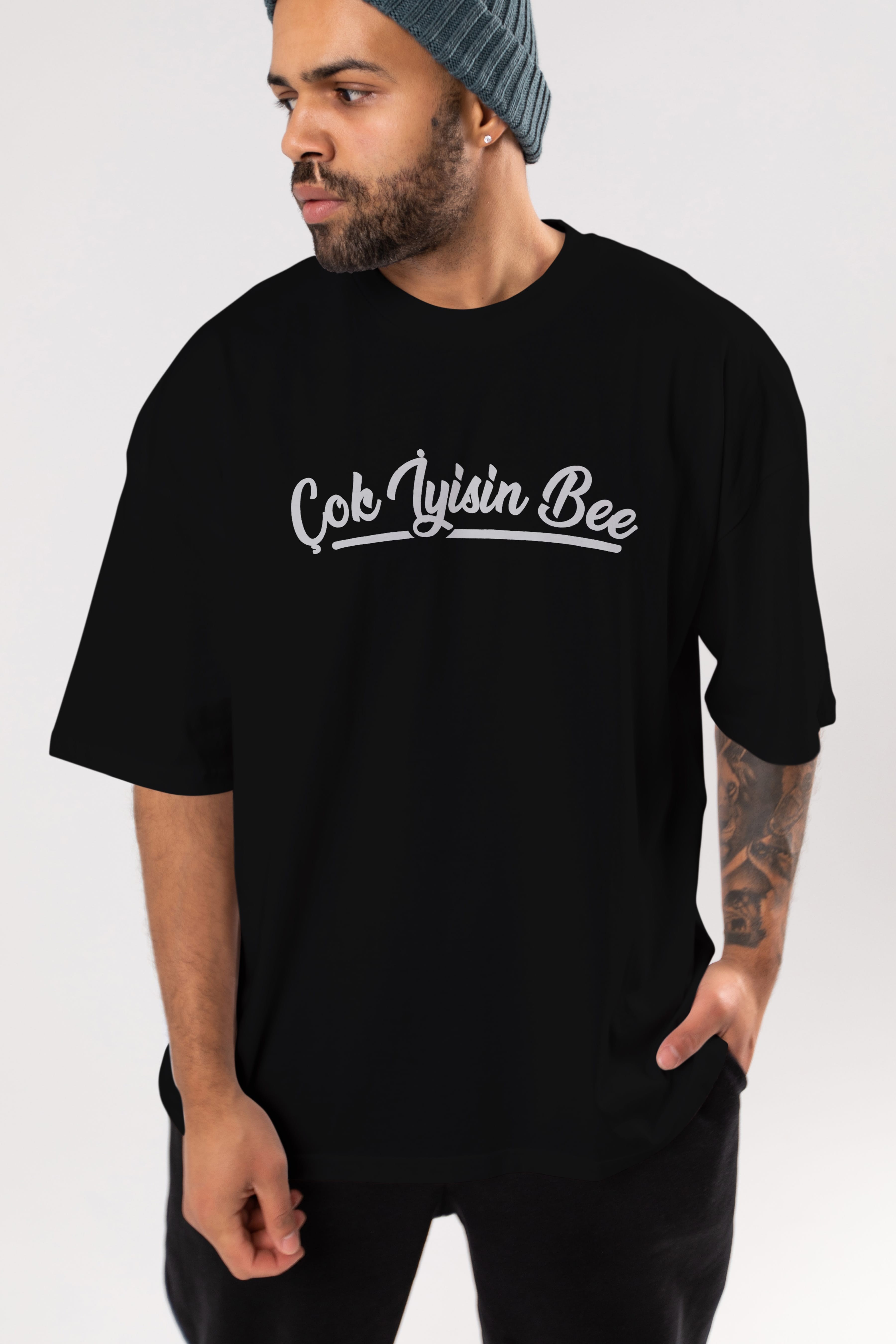 Çok İyisin Be Ön Baskılı Oversize t-shirt %100 pamuk Erkek Kadın Unisex