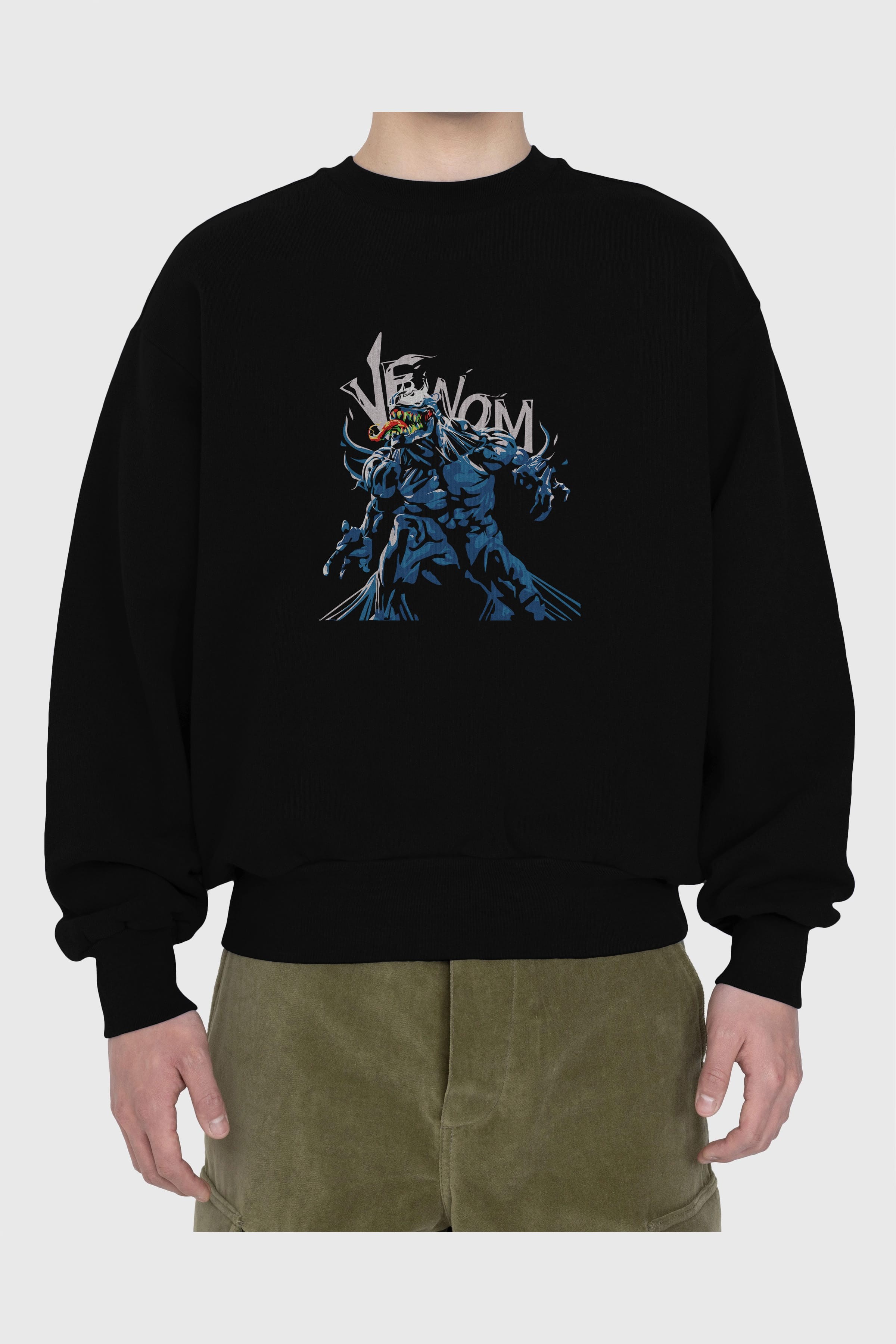 Venom (8) Ön Baskılı Oversize Sweatshirt Erkek Kadın Unisex