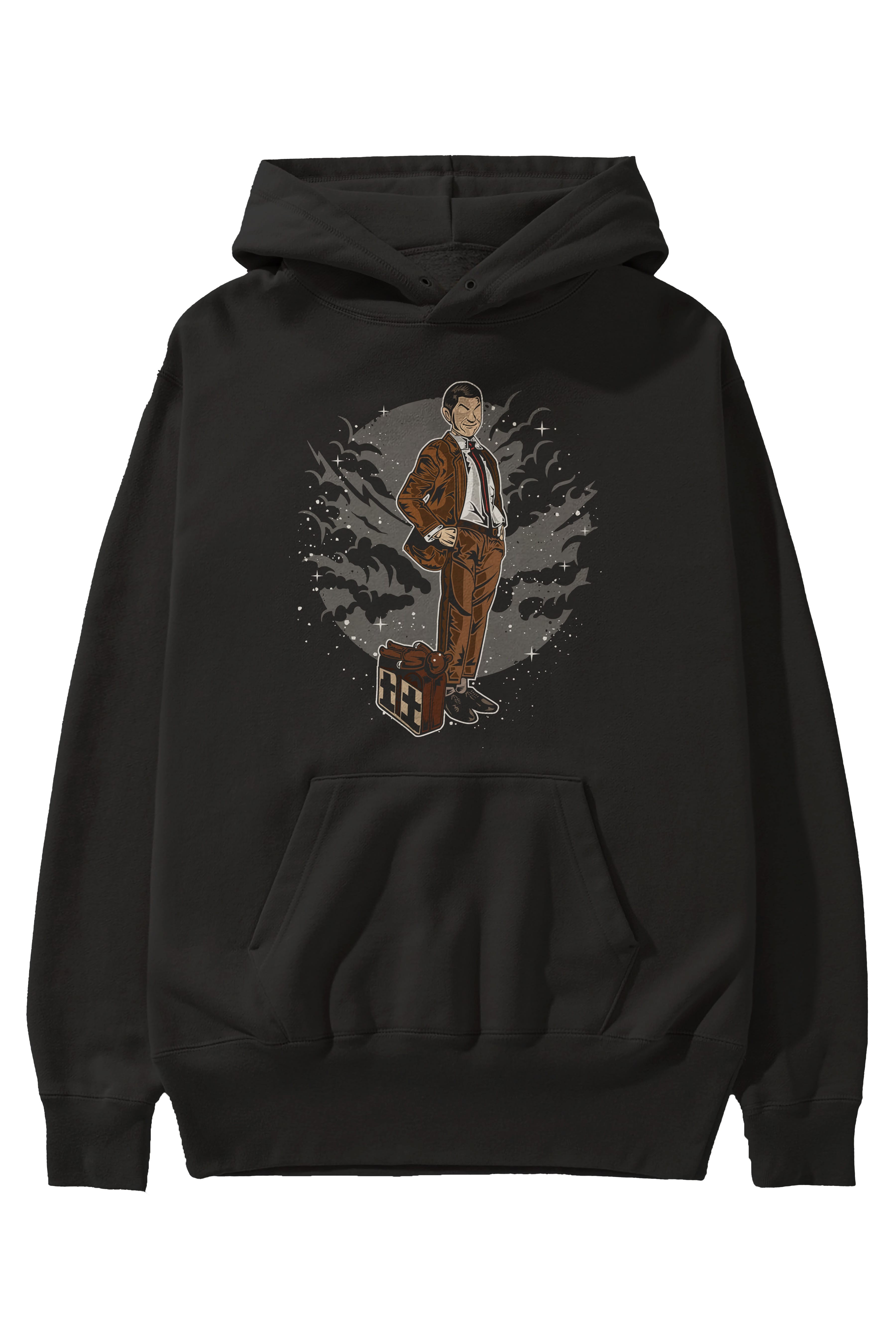 Mr Bean Ön Baskılı Hoodie Oversize Kapüşonlu Sweatshirt Erkek Kadın Unisex