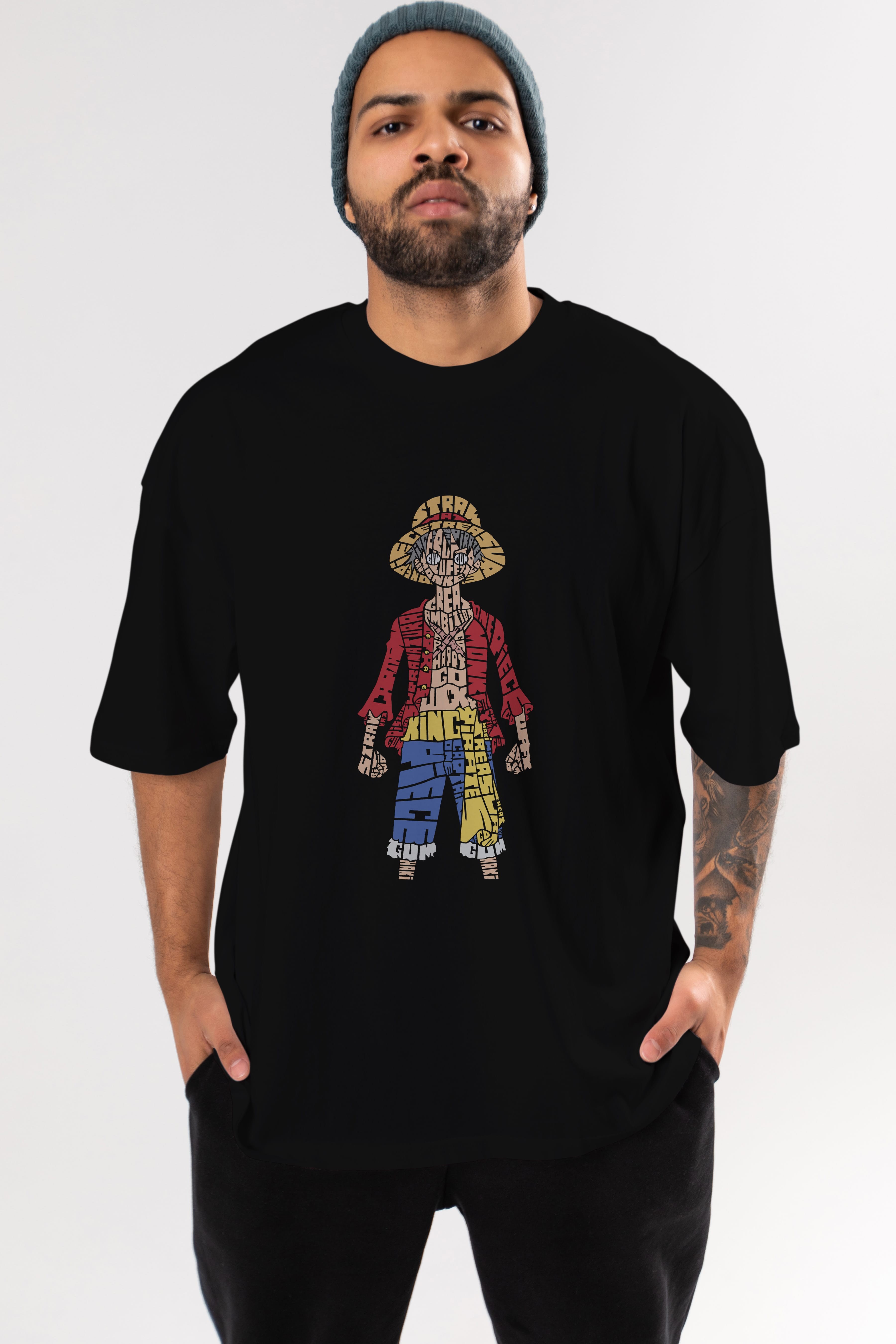 One Piece Ön Baskılı Oversize t-shirt %100 pamuk Erkek Kadın Unisex