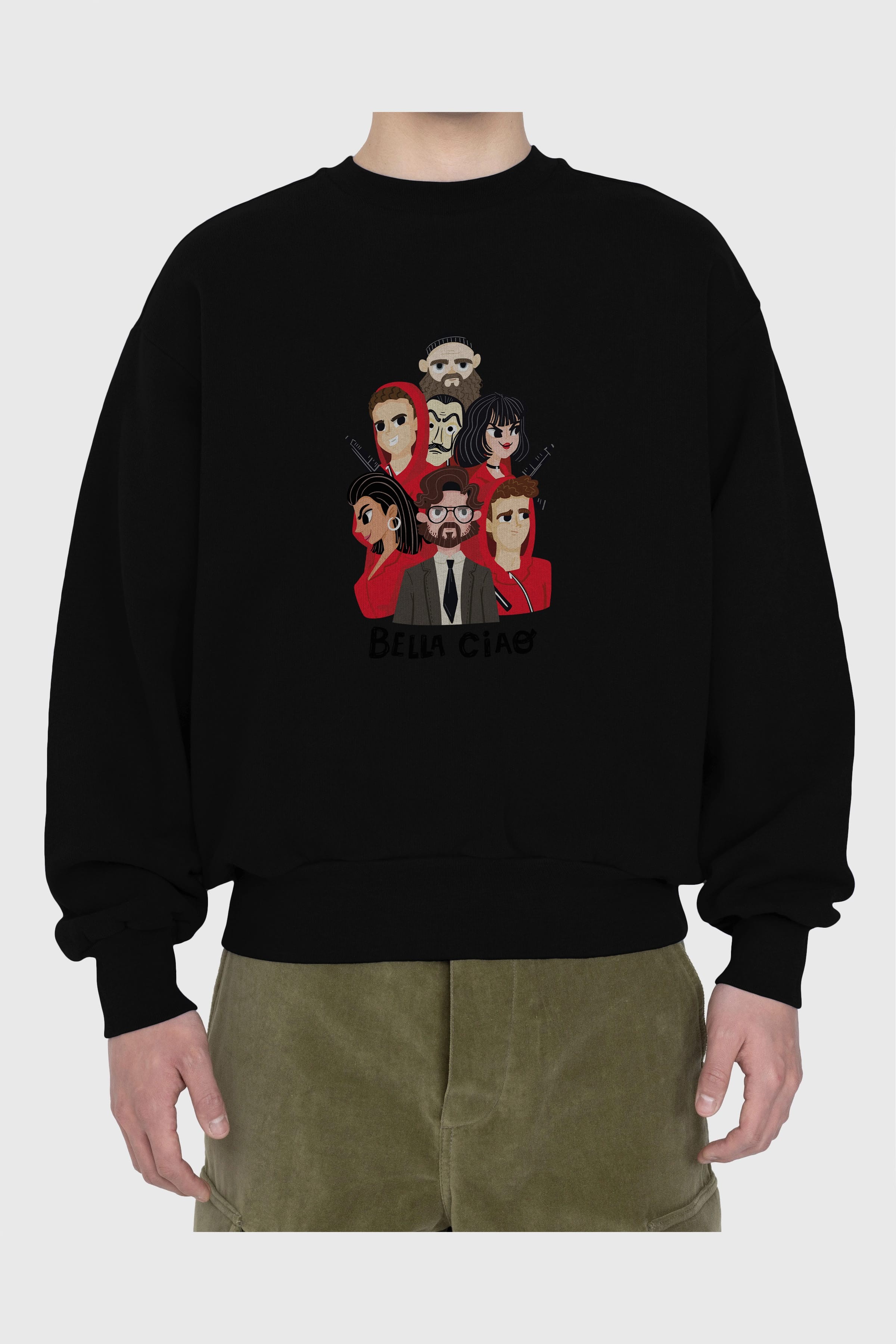 La Casa De Papel (13) Ön Baskılı Oversize Sweatshirt Erkek Kadın Unisex