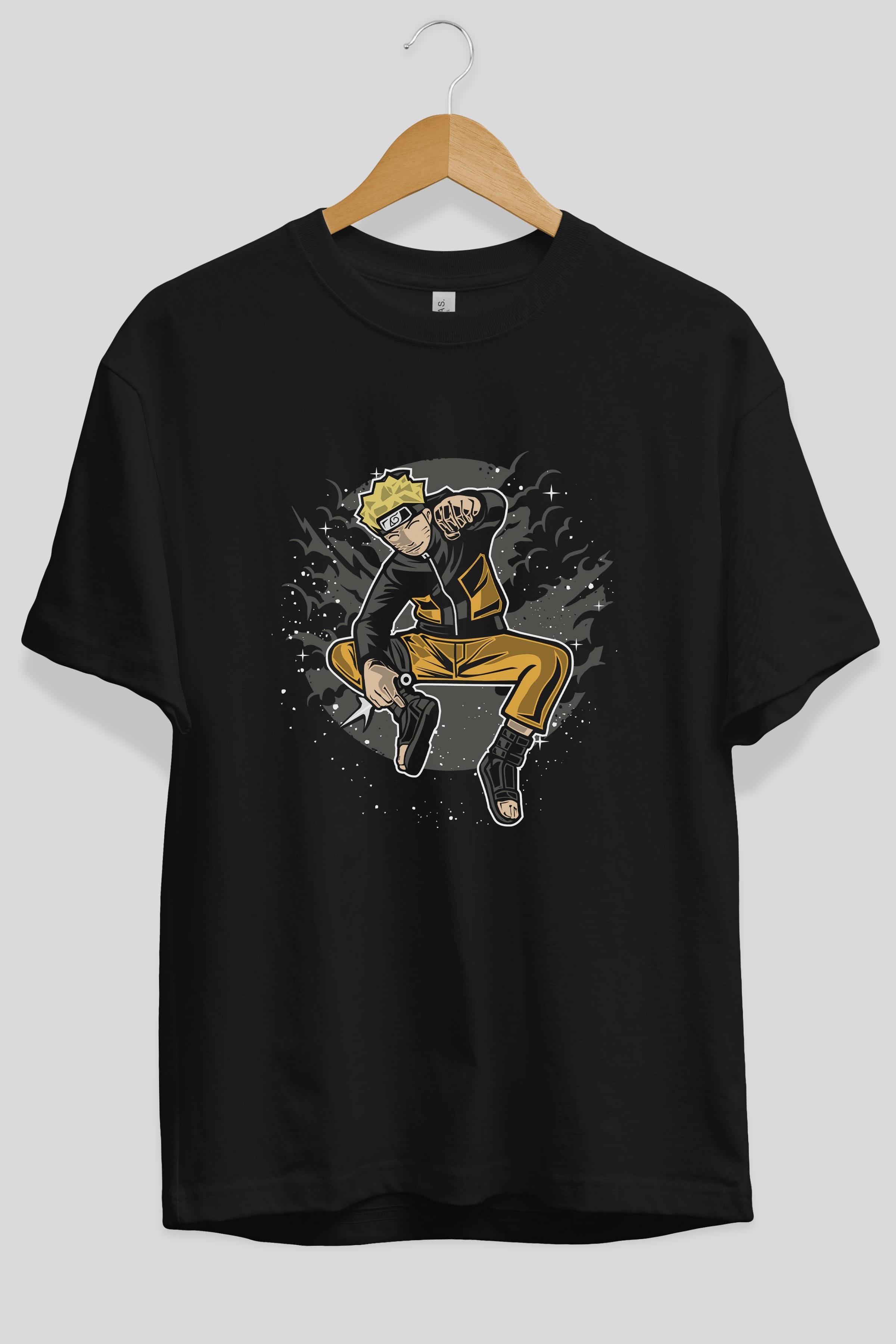 NARUTO Ön Baskılı Oversize t-shirt Erkek Kadın Unisex %100 Pamuk tişort