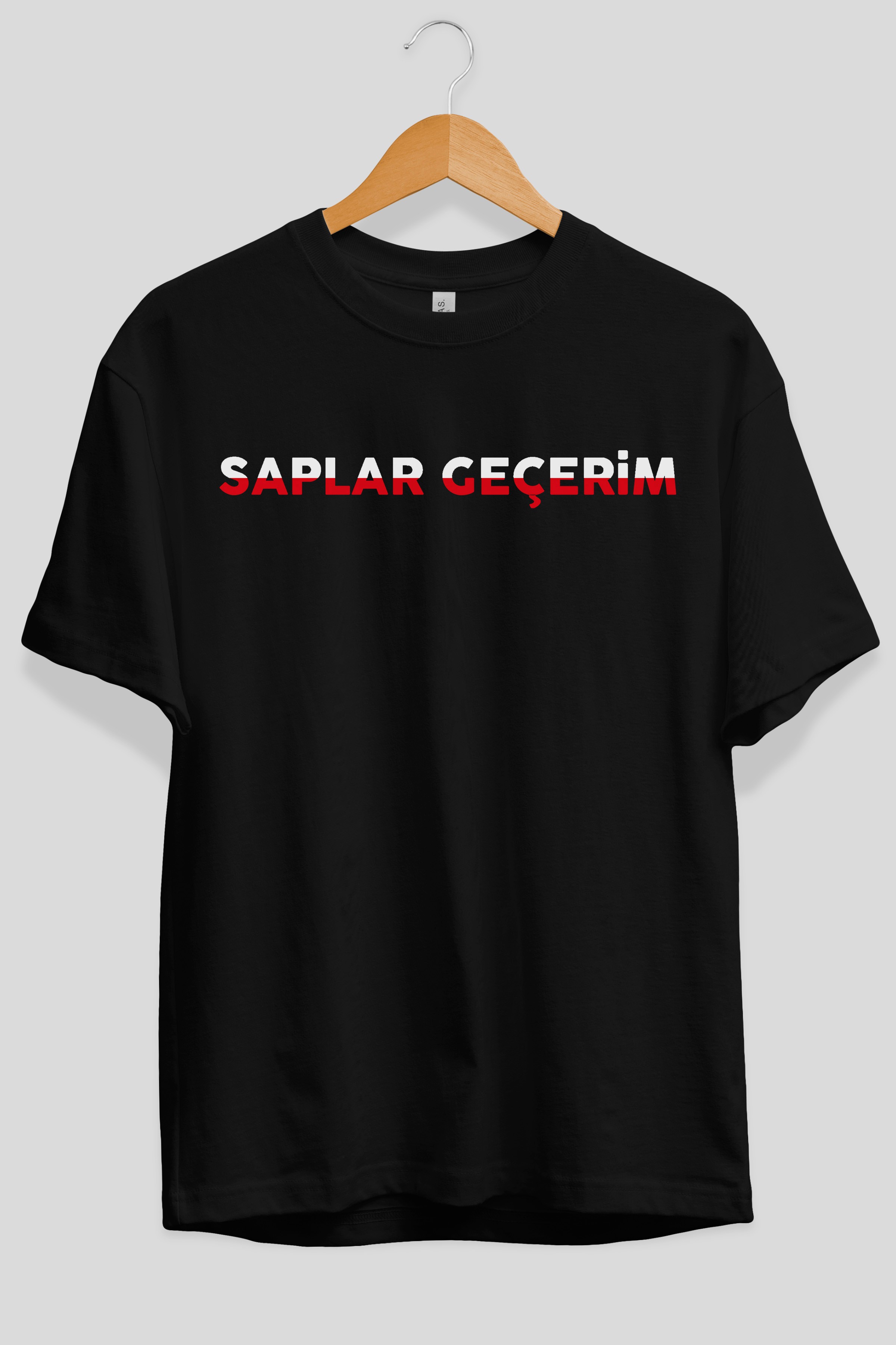 Saplar Geçerim Ön Baskılı Oversize t-shirt %100 pamuk Erkek Kadın Unisex