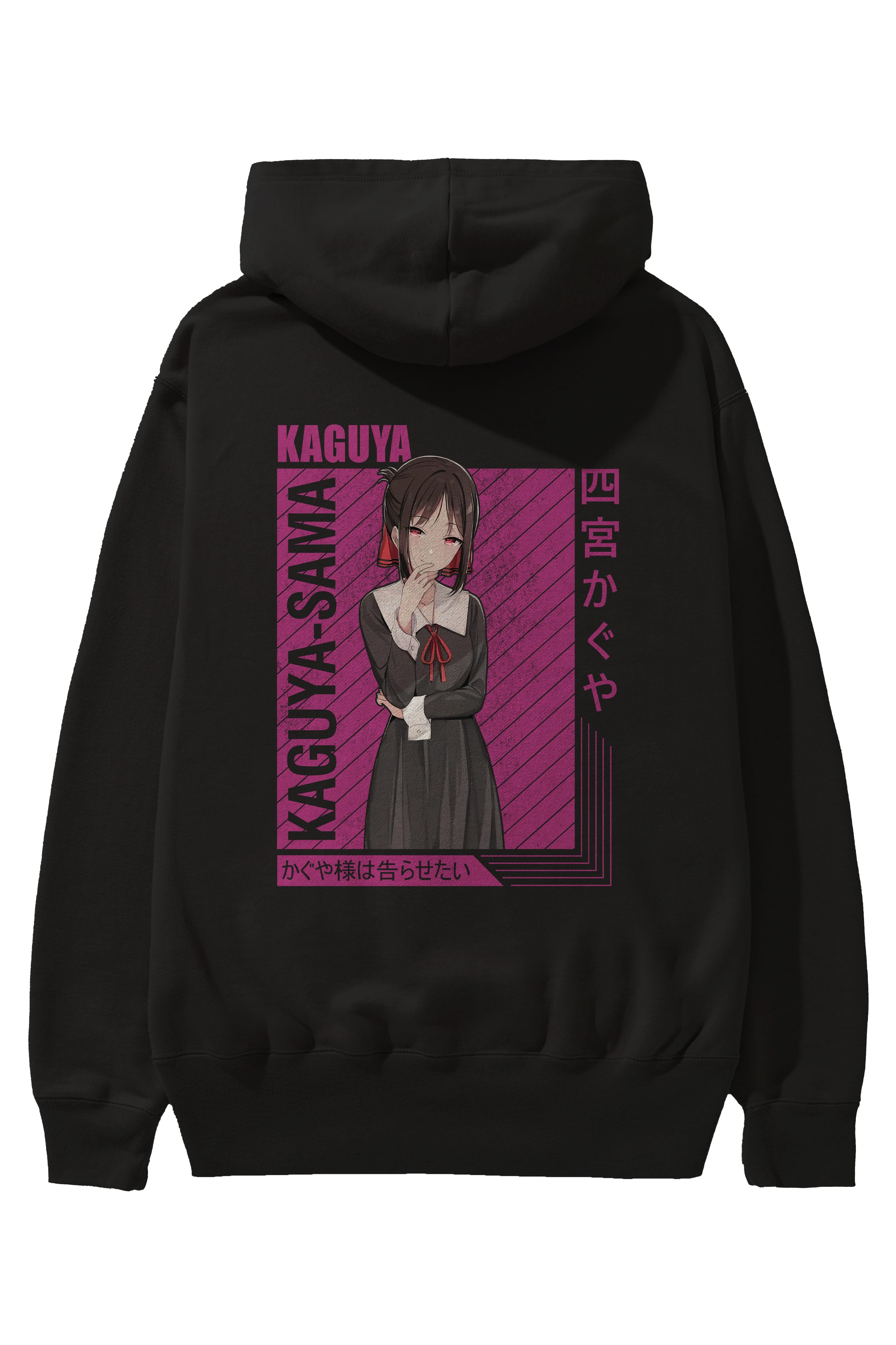 Kaguya Shinomiya 4 1 Anime Arka Baskılı Hoodie Oversize Kapüşonlu Sweatshirt Erkek Kadın Unisex