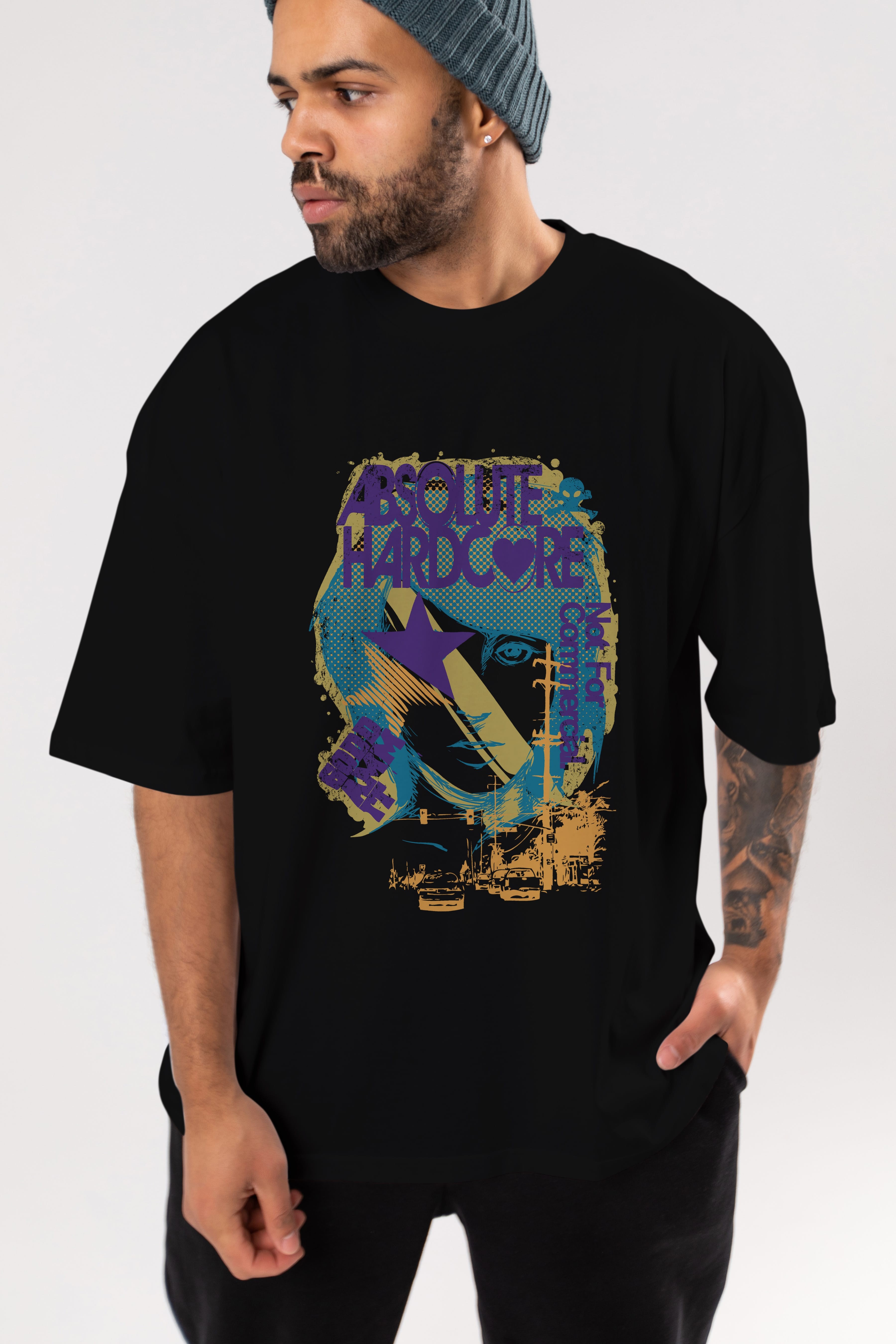Absolute Hardcore Ön Baskılı Oversize t-shirt Erkek Kadın Unisex