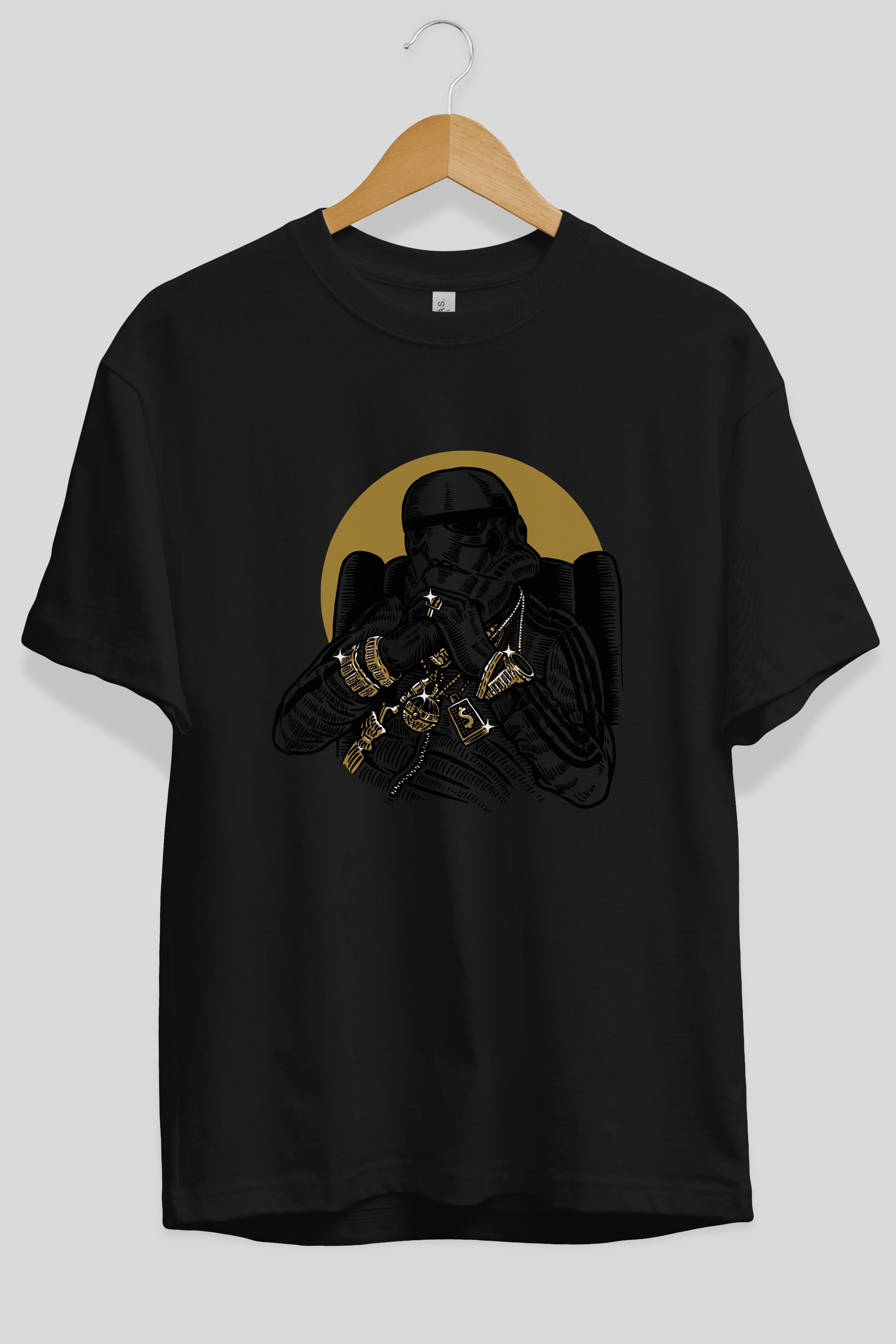 Trooper Dee Jay Ön Baskılı Oversize t-shirt Erkek Kadın Unisex %100 Pamuk tişort