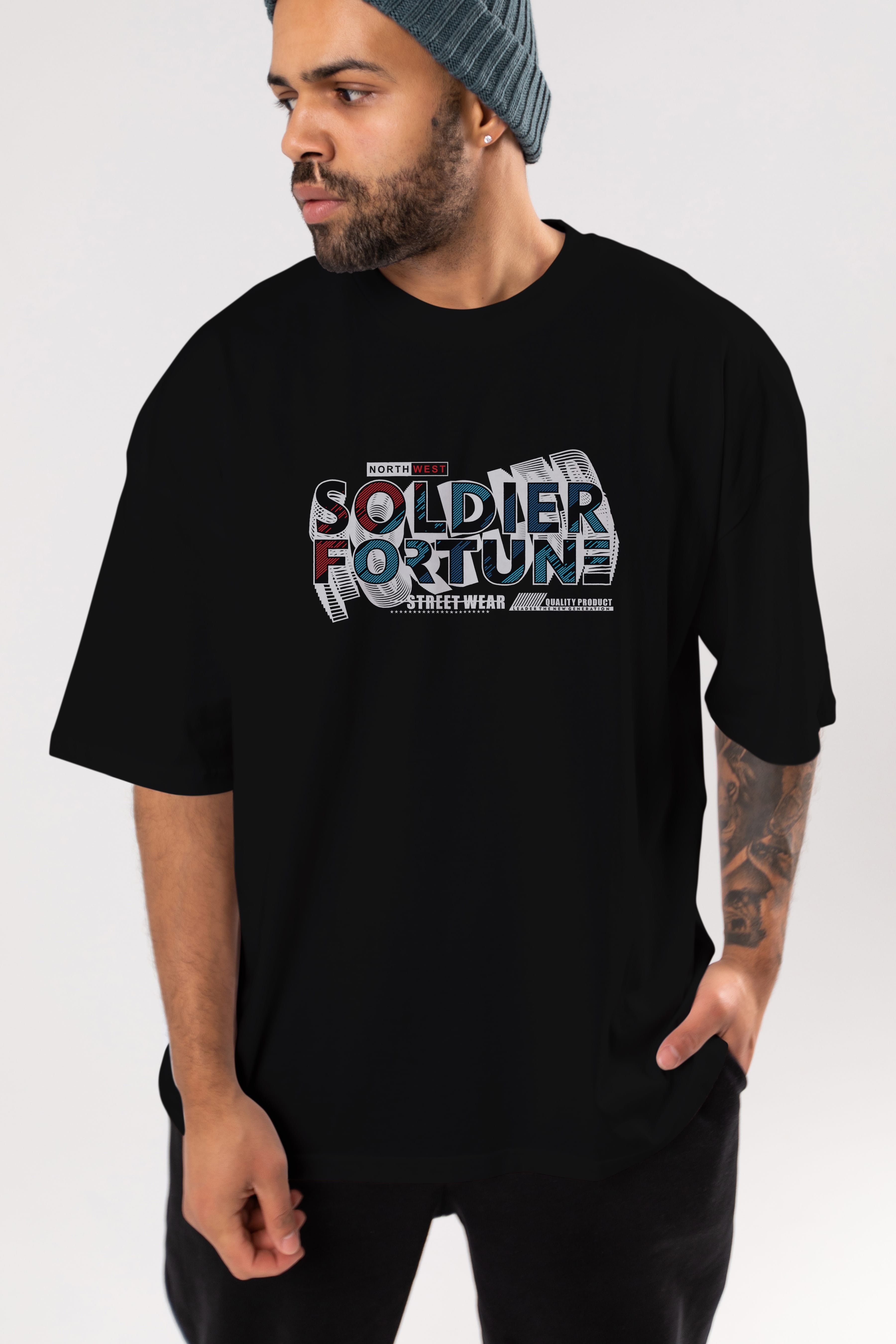 Soldier Fortune Ön Baskılı Oversize t-shirt Erkek Kadın Unisex