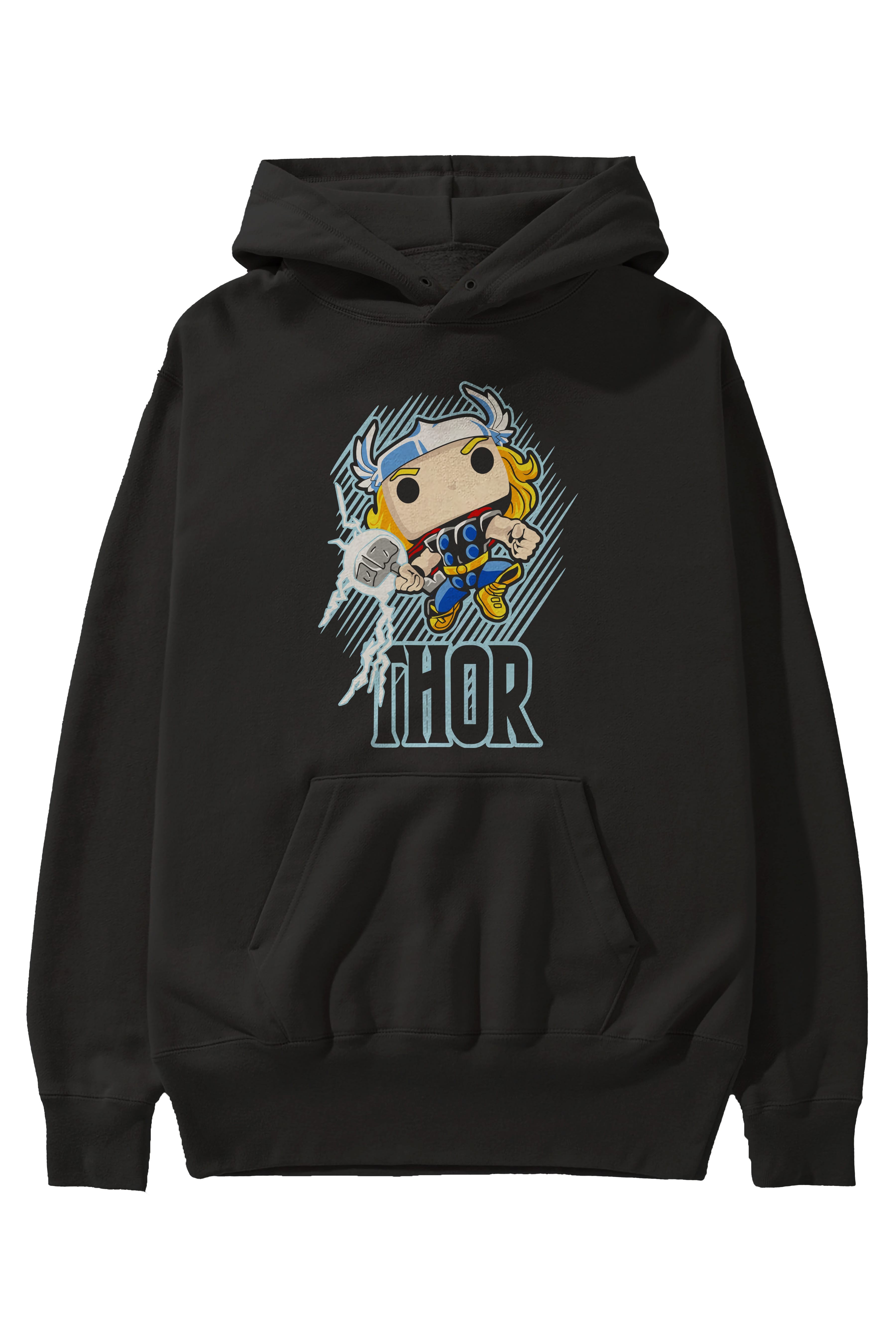 Thor (2) Ön Baskılı Hoodie Oversize Kapüşonlu Sweatshirt Erkek Kadın Unisex