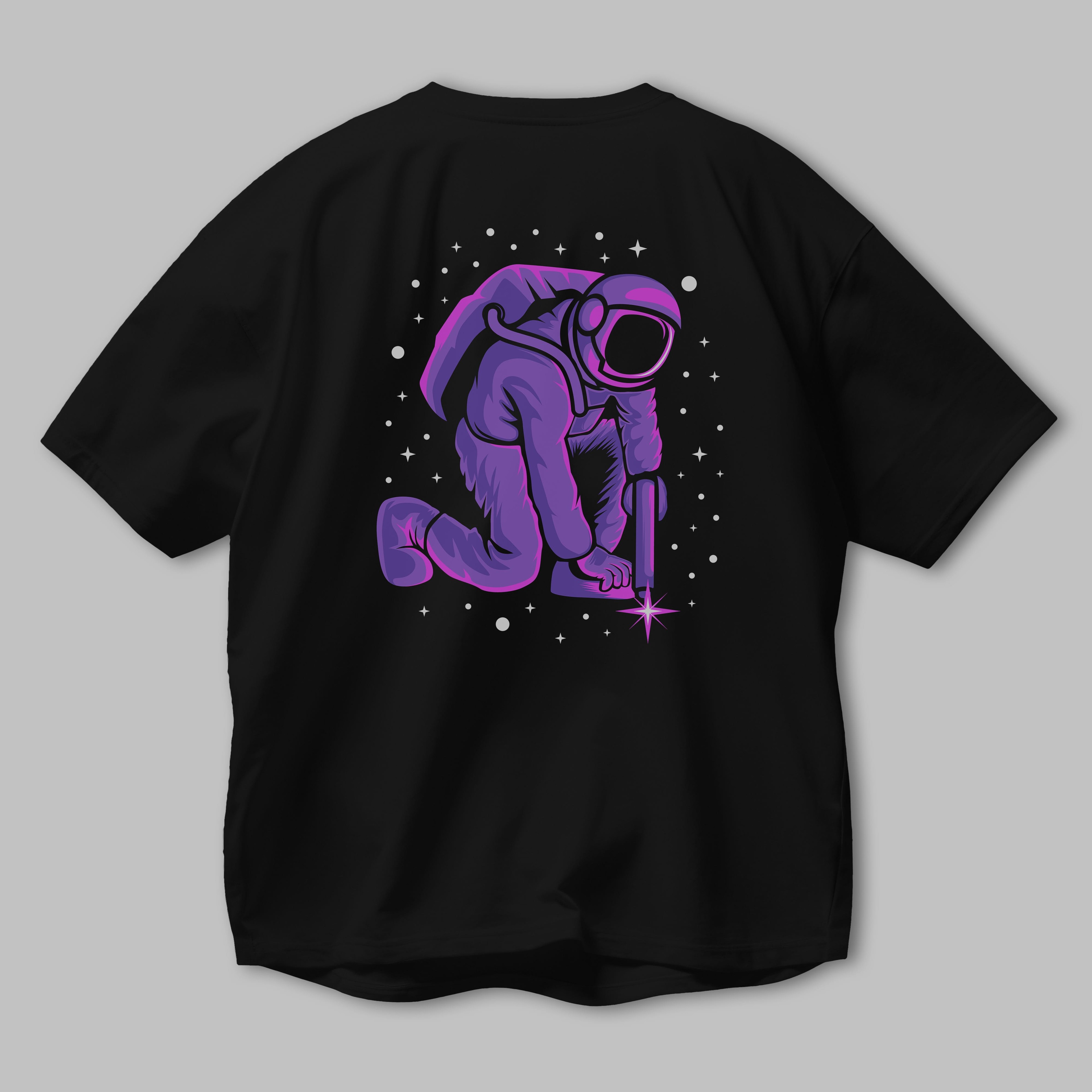 Welding in Space Arka Baskılı Oversize t-shirt Erkek Kadın Unisex