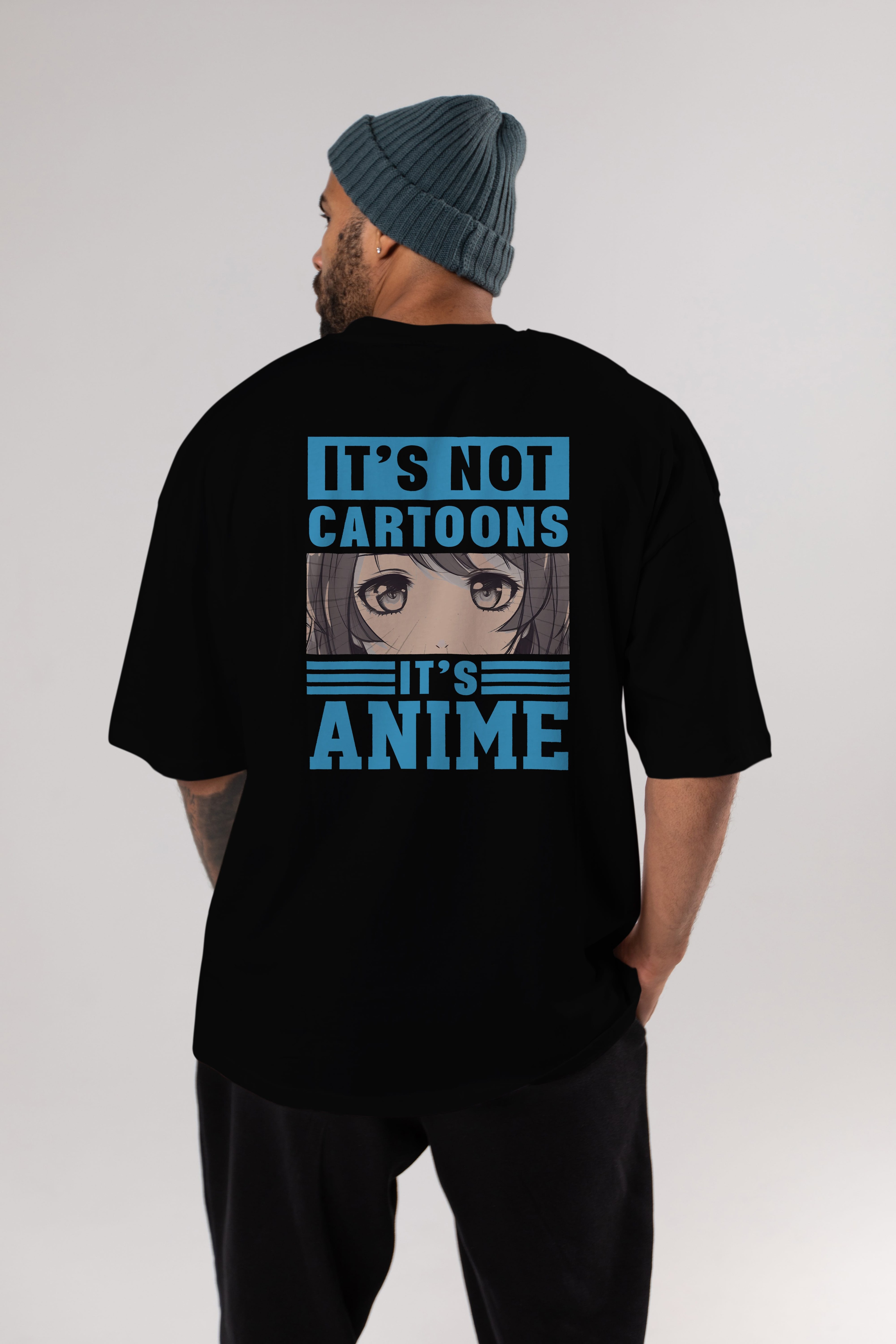 Its Anime Anime Arka Baskılı Oversize t-shirt Erkek Kadın Unisex %100 pamuk tişort