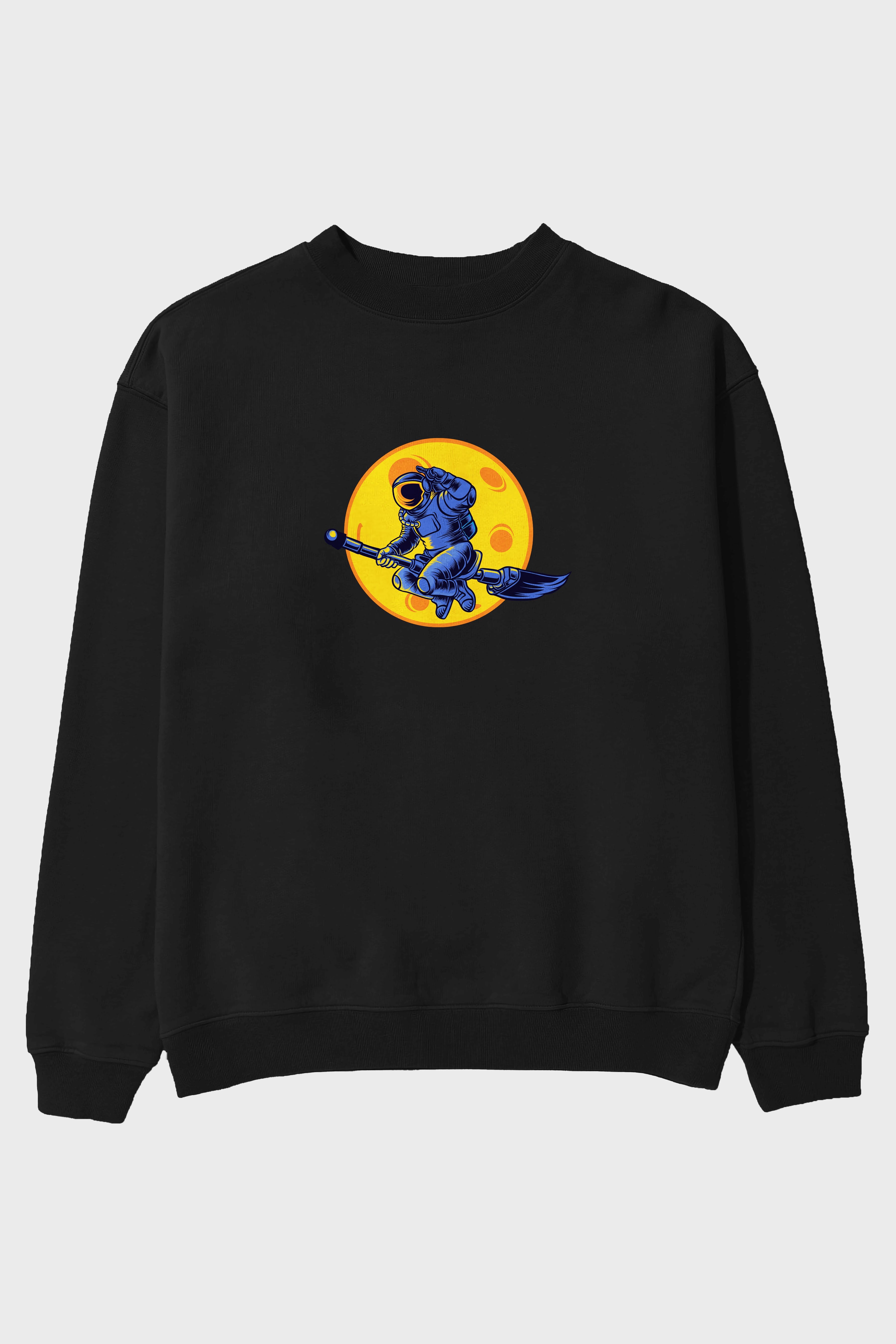 Space Witch Ön Baskılı Oversize Sweatshirt Erkek Kadın Unisex