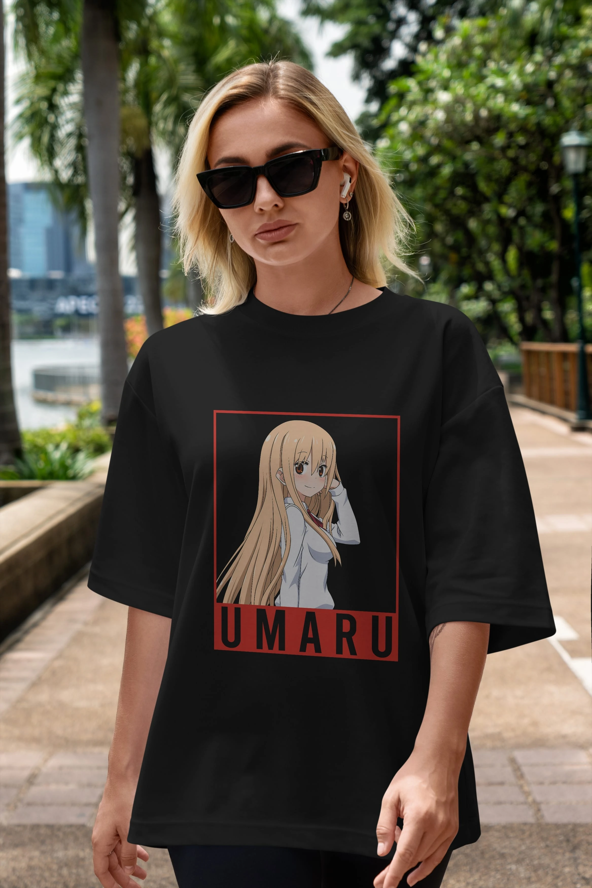 Umaru Doma 2 (2) Anime Ön Baskılı Oversize t-shirt %100 pamuk Erkek Kadın Unisex