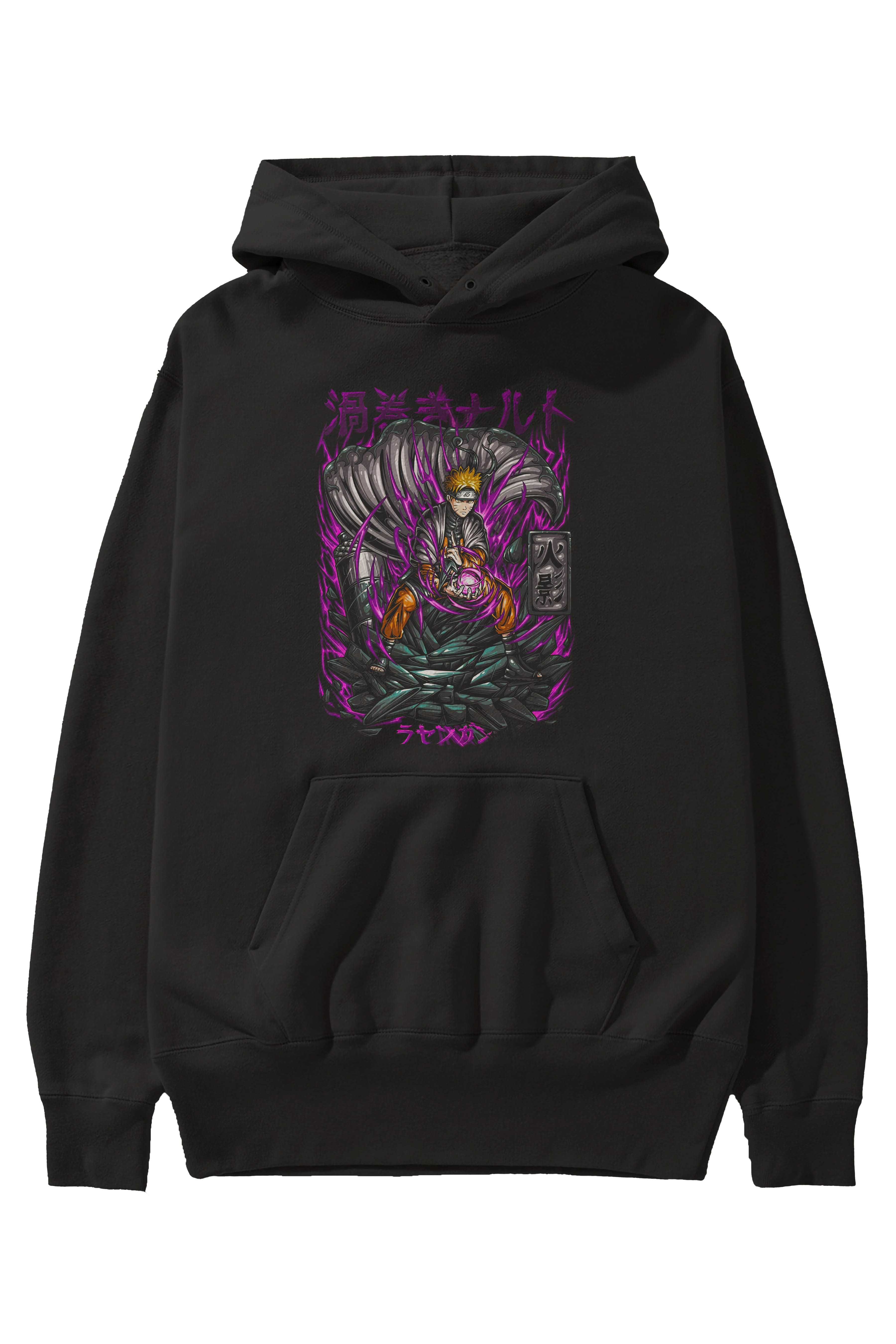 NARUTO Anime Ön Baskılı Hoodie Oversize Kapüşonlu Sweatshirt Erkek Kadın Unisex