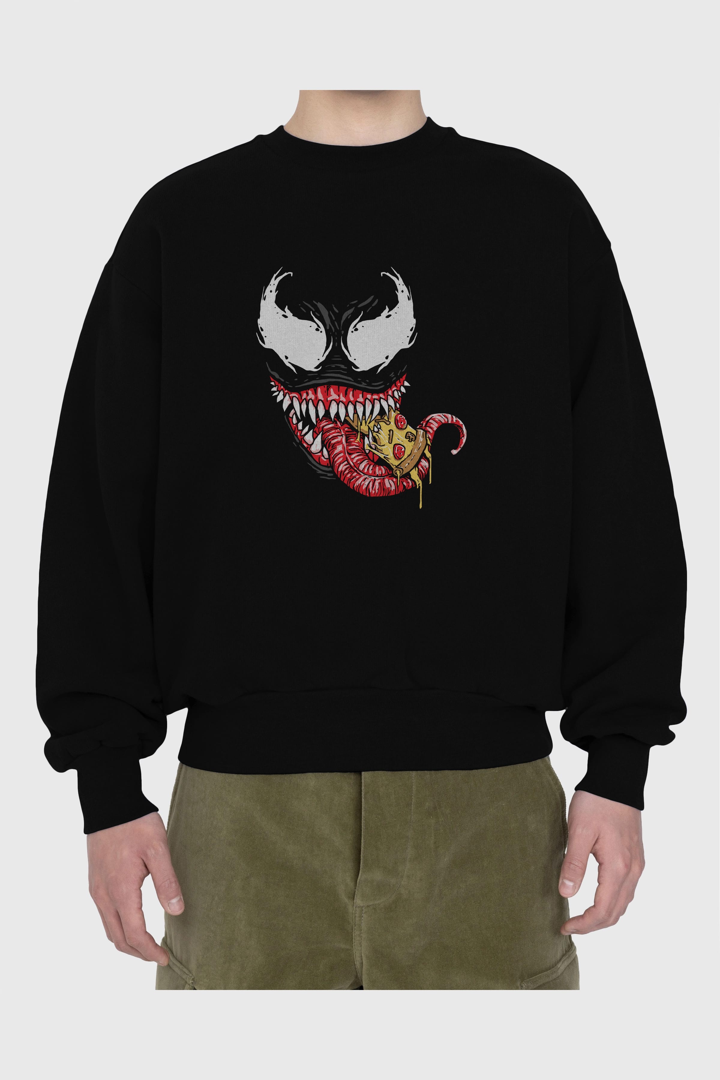 Venom (1) Ön Baskılı Oversize Sweatshirt Erkek Kadın Unisex