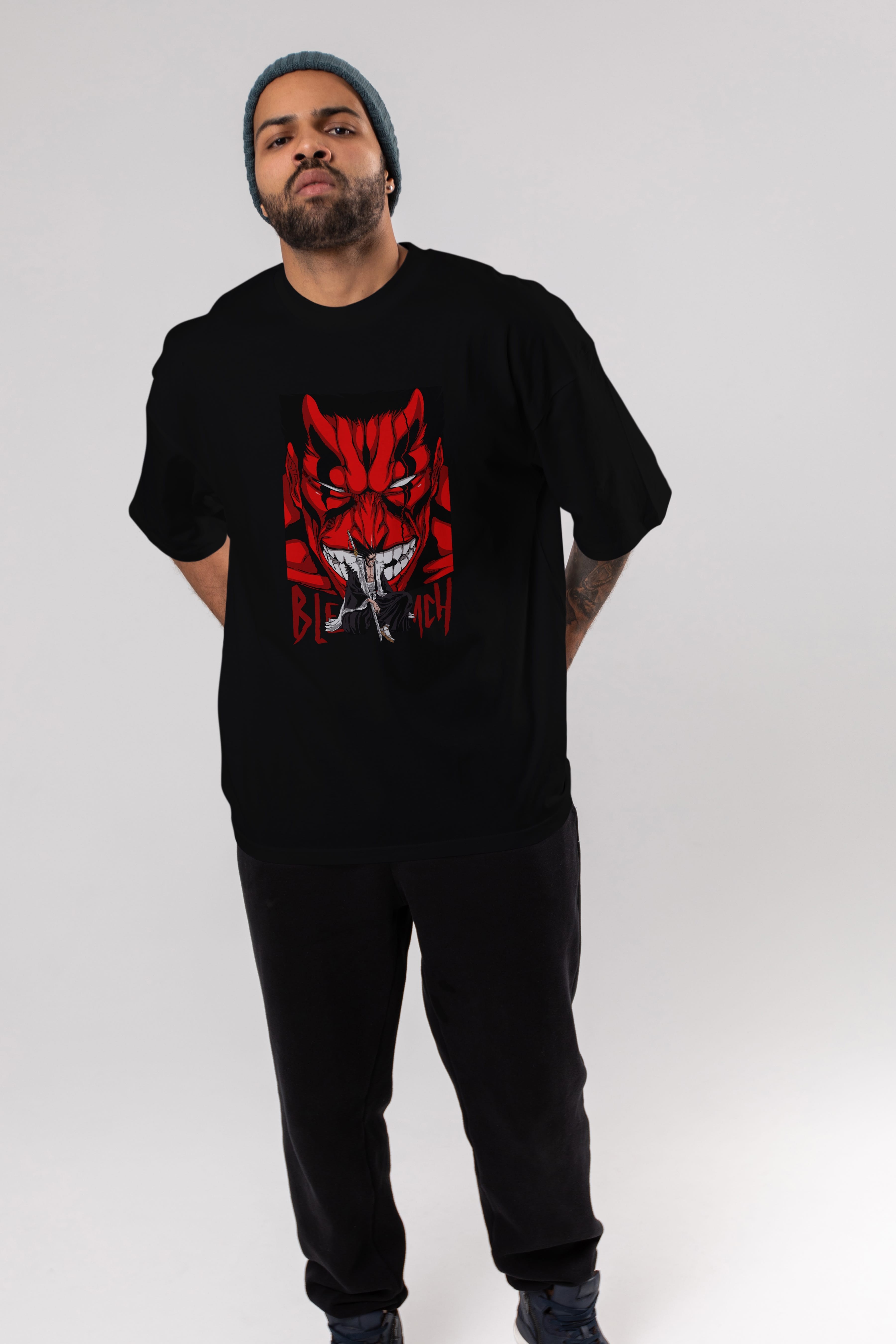 KENPACHI ZARAKI BLEACH Anime Ön Baskılı Oversize t-shirt %100 pamuk Erkek Kadın Unisex