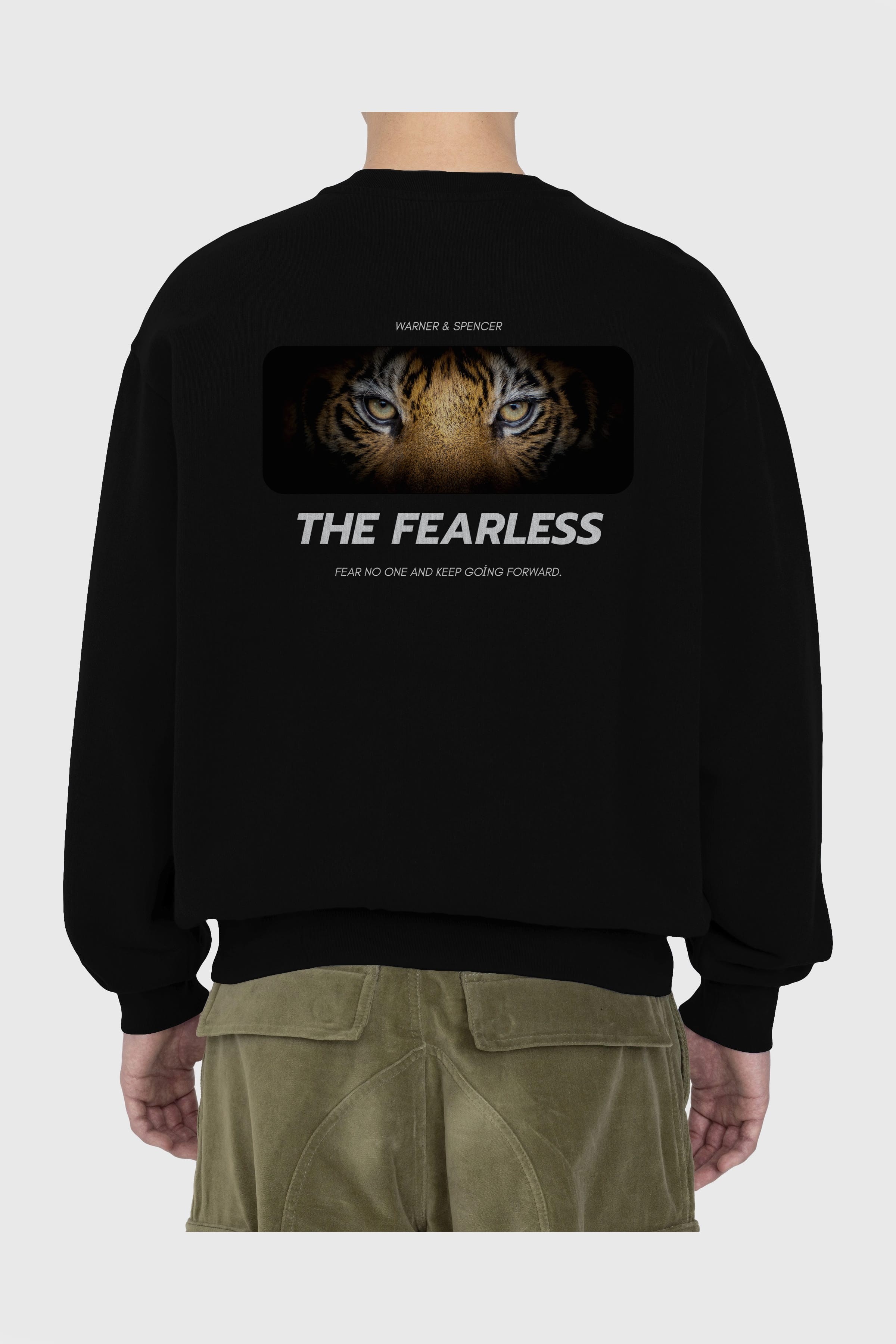 The Fearless Yazılı Arka Baskılı Oversize Sweatshirt Erkek Kadın Unisex