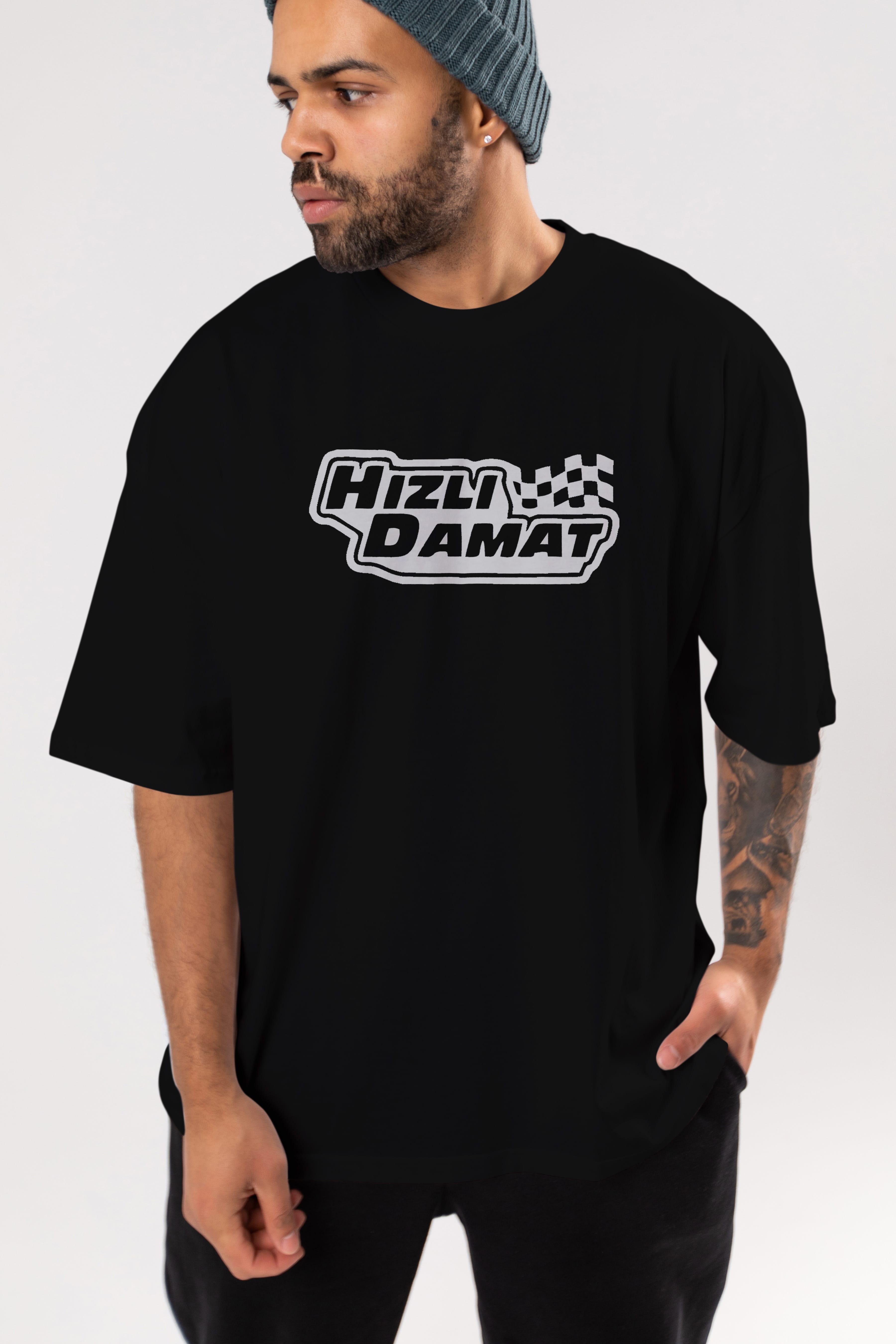 Hızlı Damat Ön Baskılı Oversize t-shirt %100 pamuk Erkek Kadın Unisex