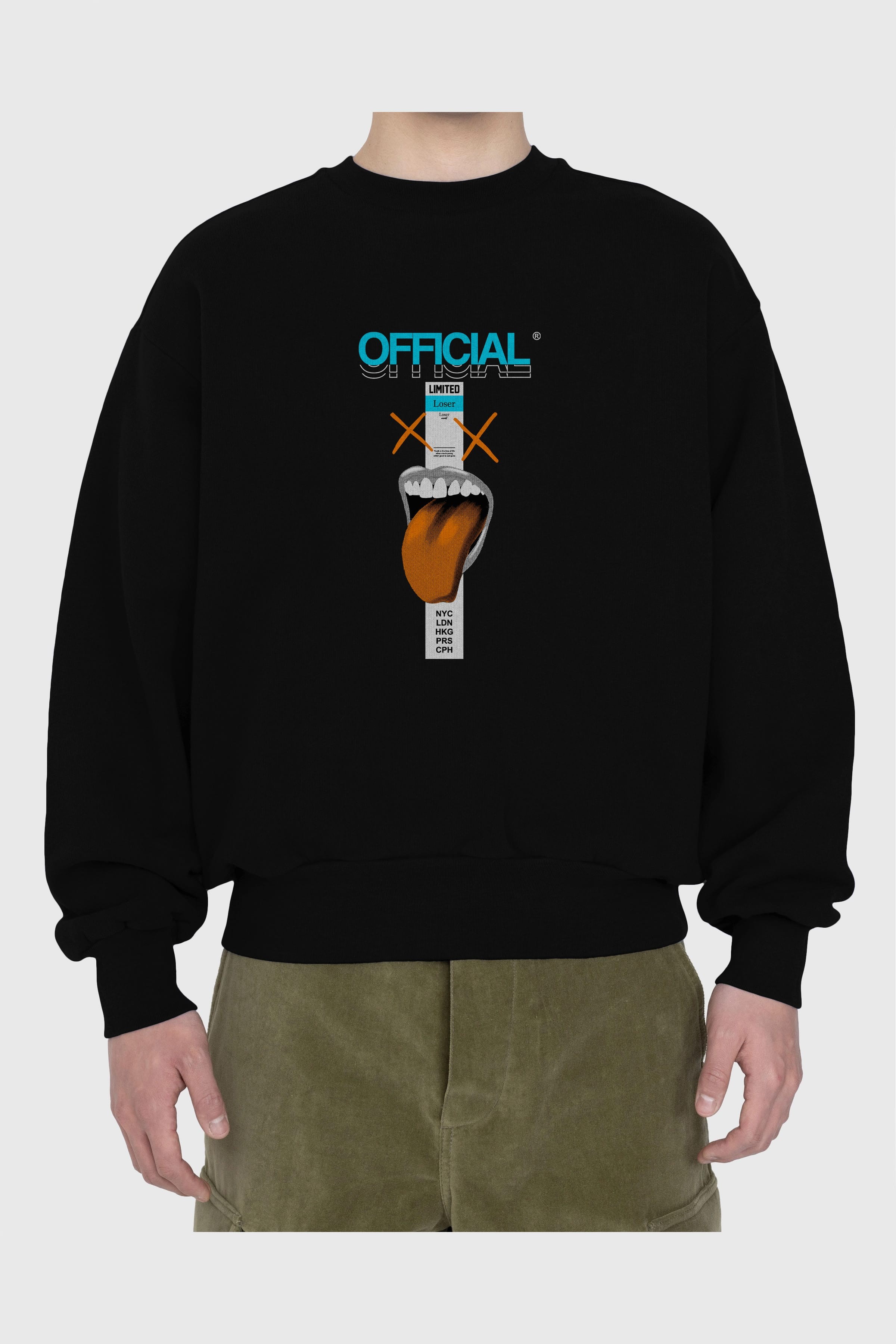 Official Loser Ön Baskılı Oversize Sweatshirt Erkek Kadın Unisex