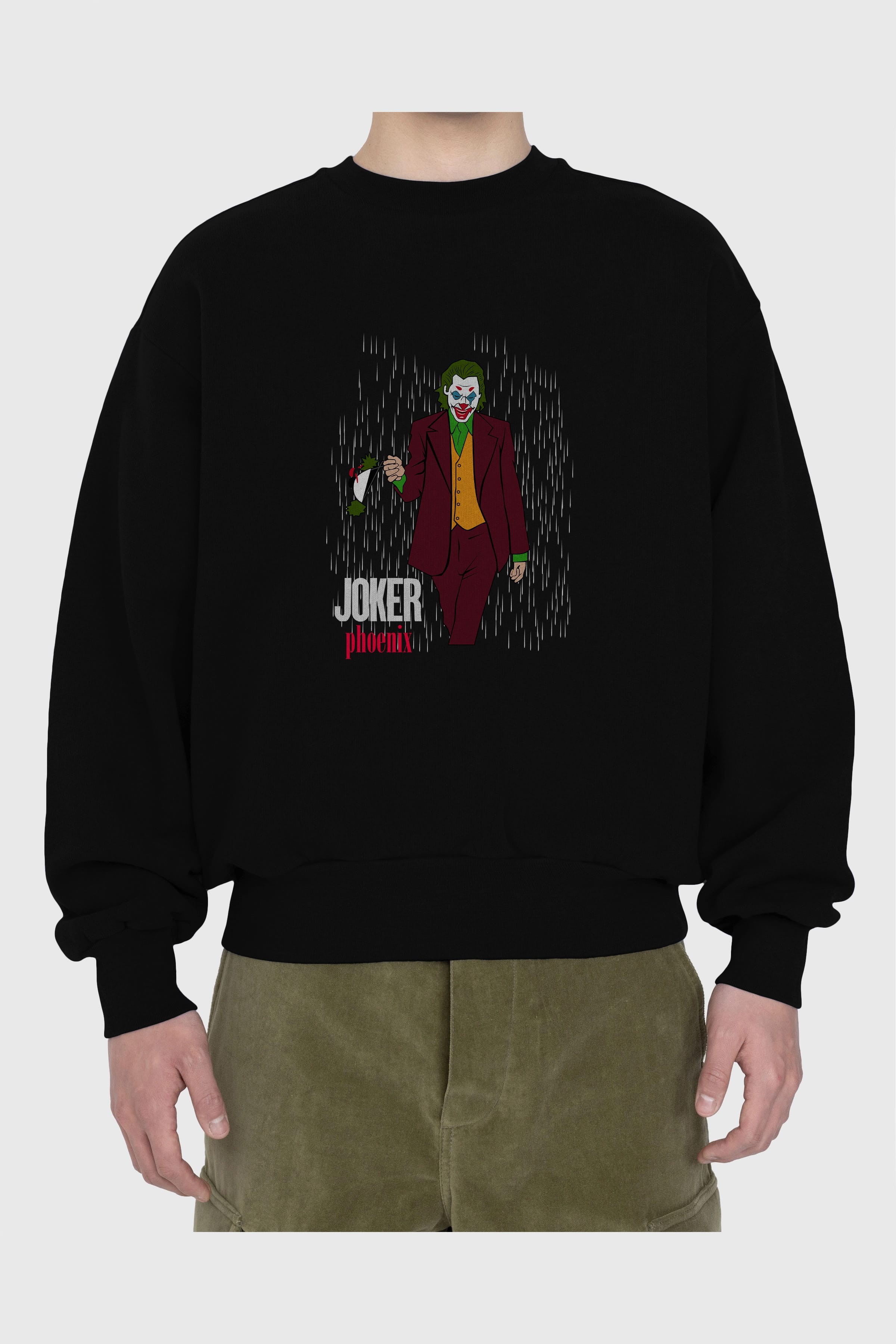 Joker (11) Ön Baskılı Oversize Sweatshirt Erkek Kadın Unisex