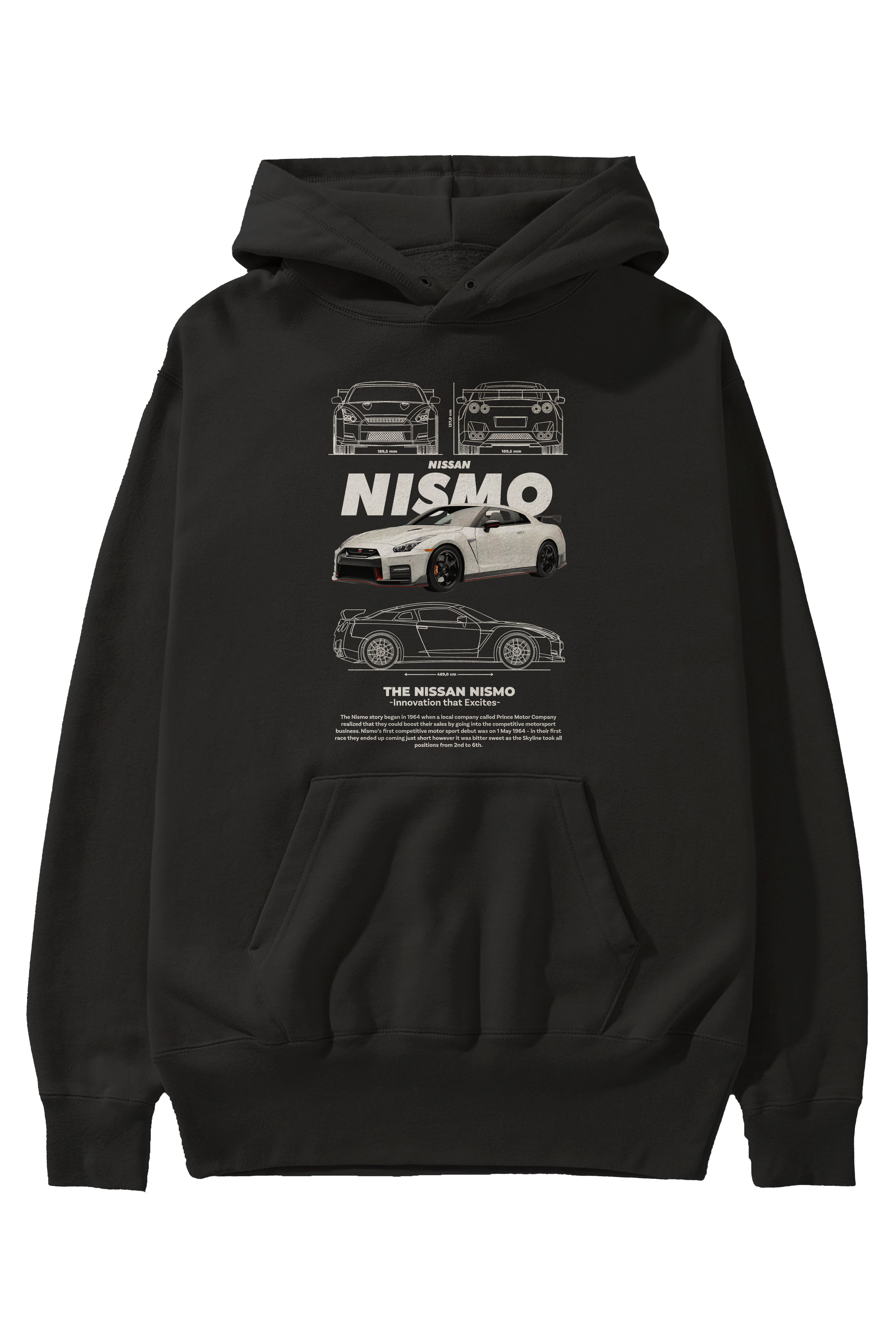 NISSAN NISMO Ön Baskılı Hoodie Oversize Kapüşonlu Sweatshirt Erkek Kadın Unisex