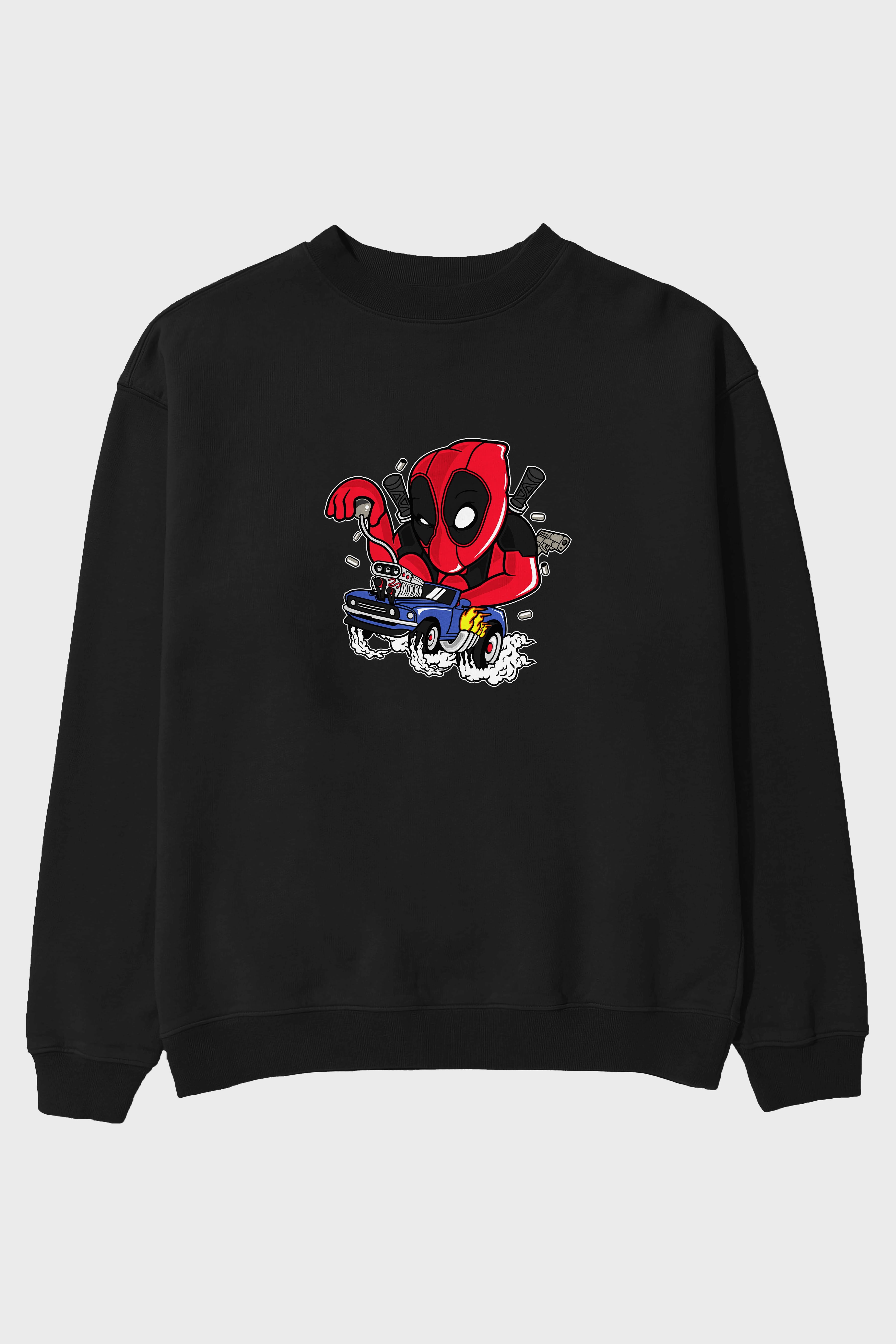 Deadpool (21) Ön Baskılı Oversize Sweatshirt Erkek Kadın Unisex