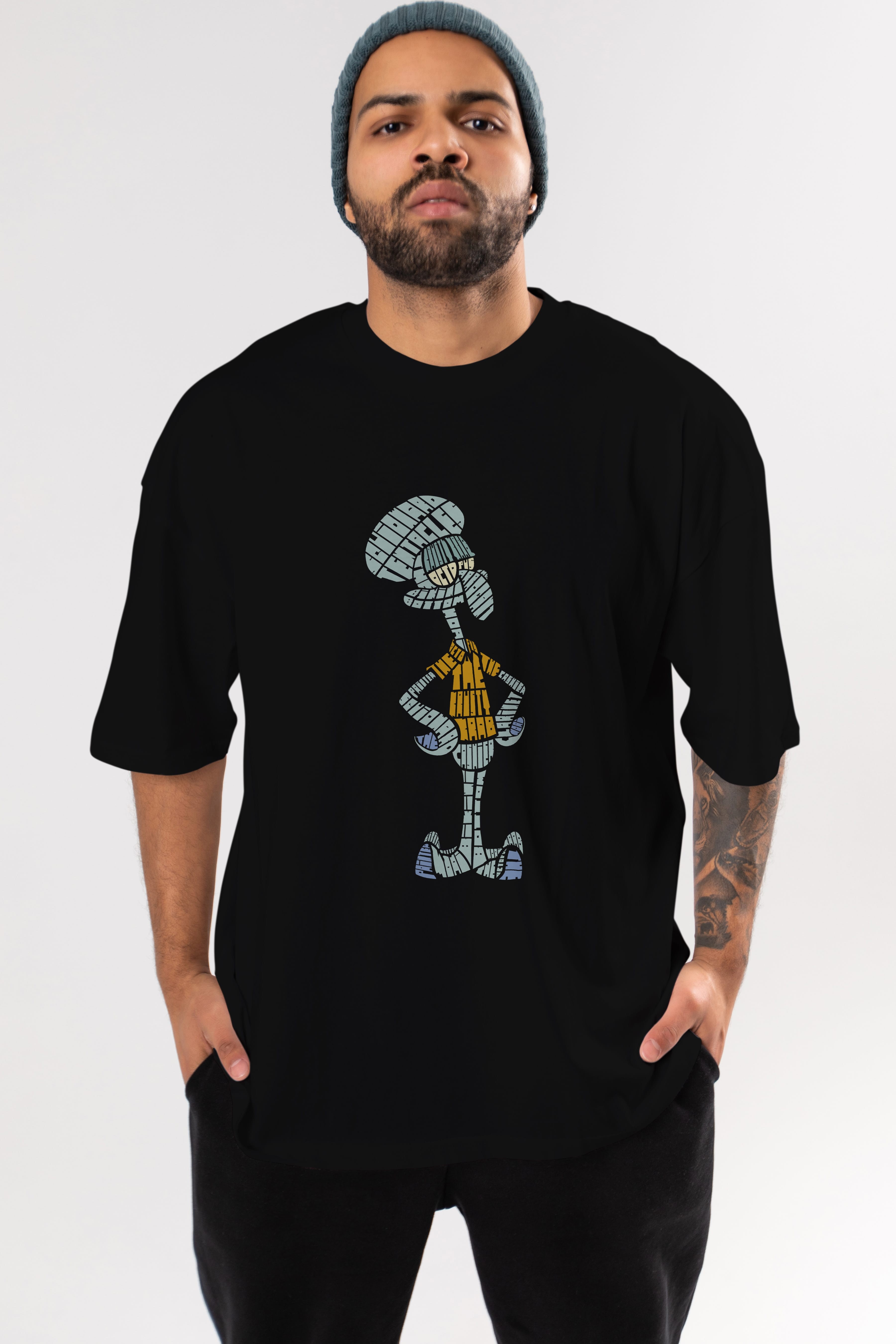 Squidward Ön Baskılı Oversize t-shirt %100 pamuk Erkek Kadın Unisex