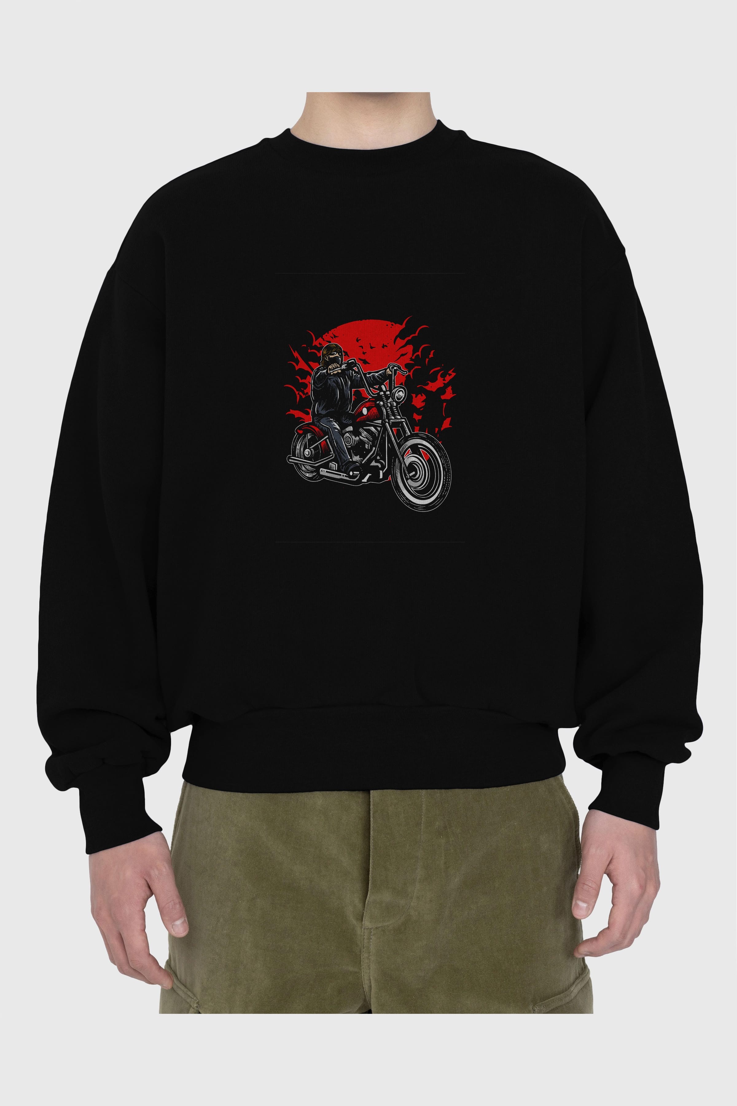 Zombie Slayer Ön Baskılı Oversize Sweatshirt Erkek Kadın Unisex